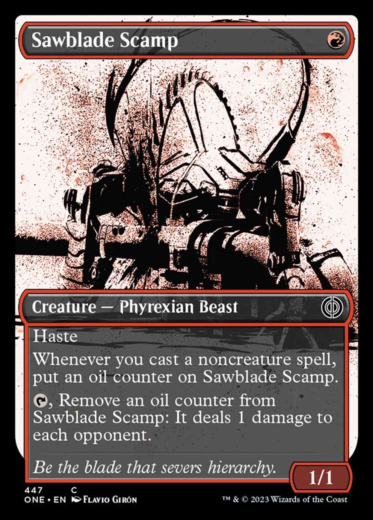 Sawblade Scamp (Showcase) (Step-and-Compleat Foil) magic card front