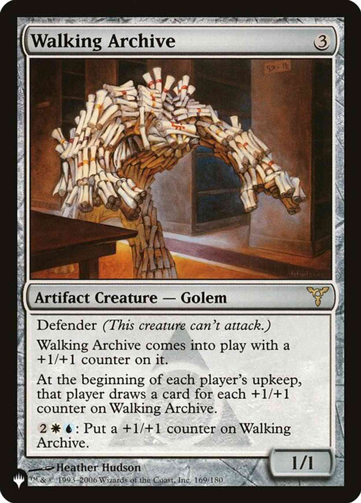 Walking Archive magic card front