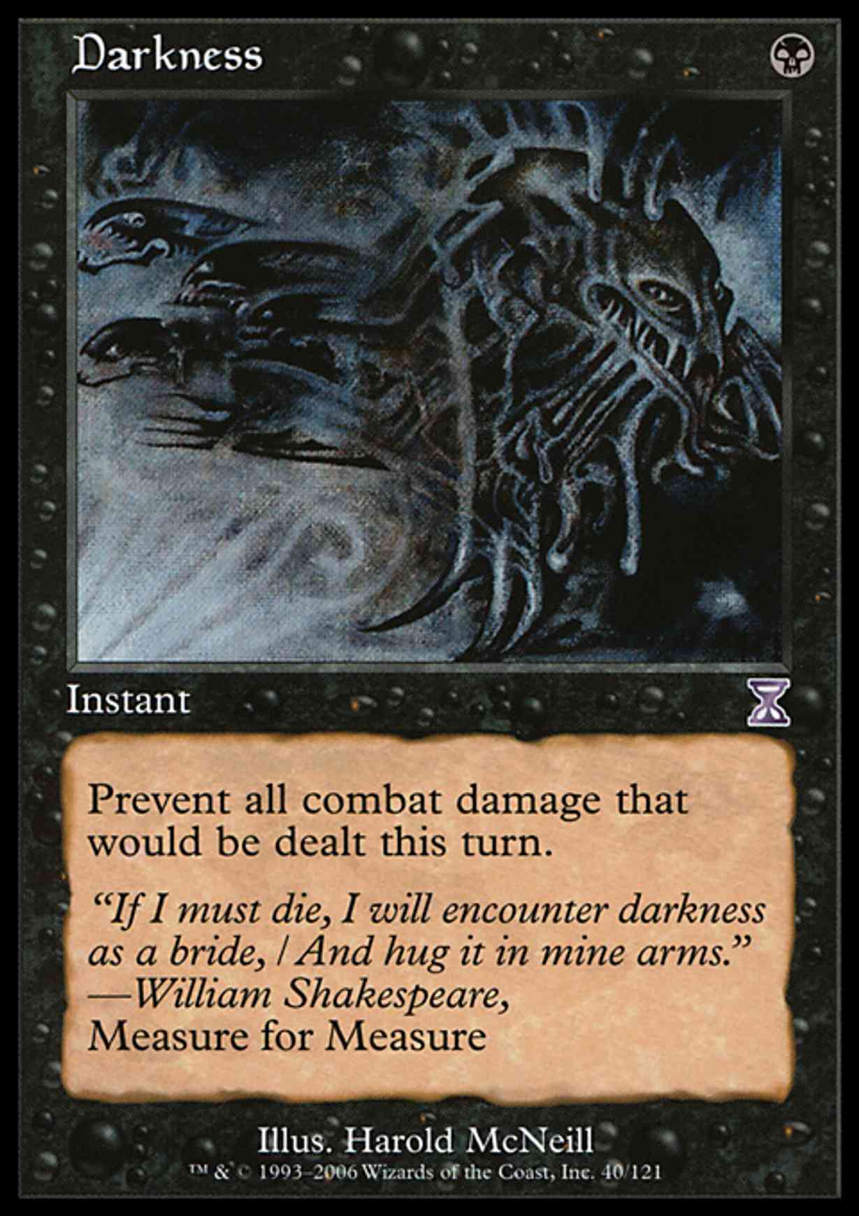 Darkness magic card front