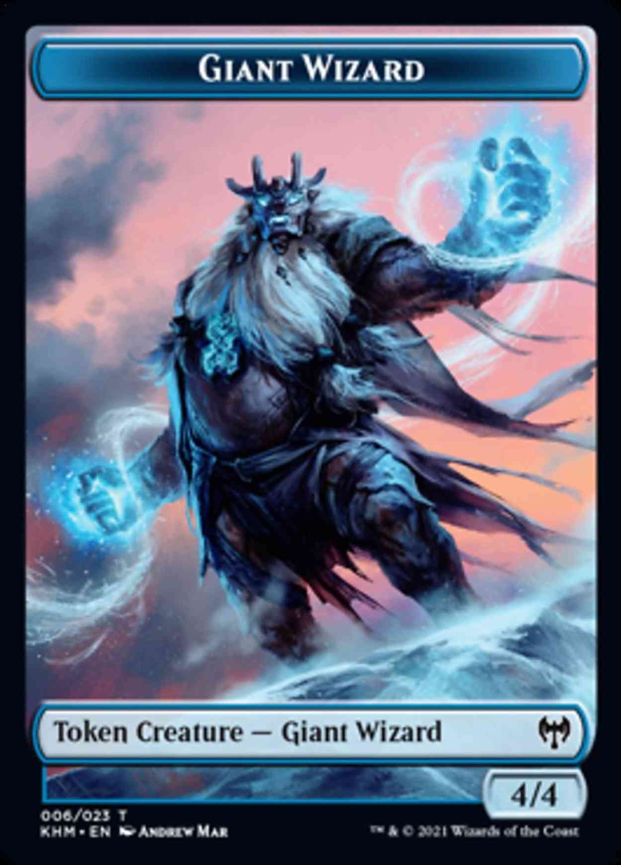 Giant Wizard Token magic card front