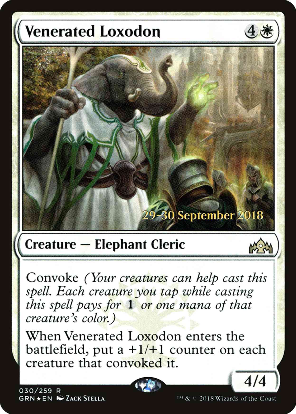 Venerated Loxodon magic card front