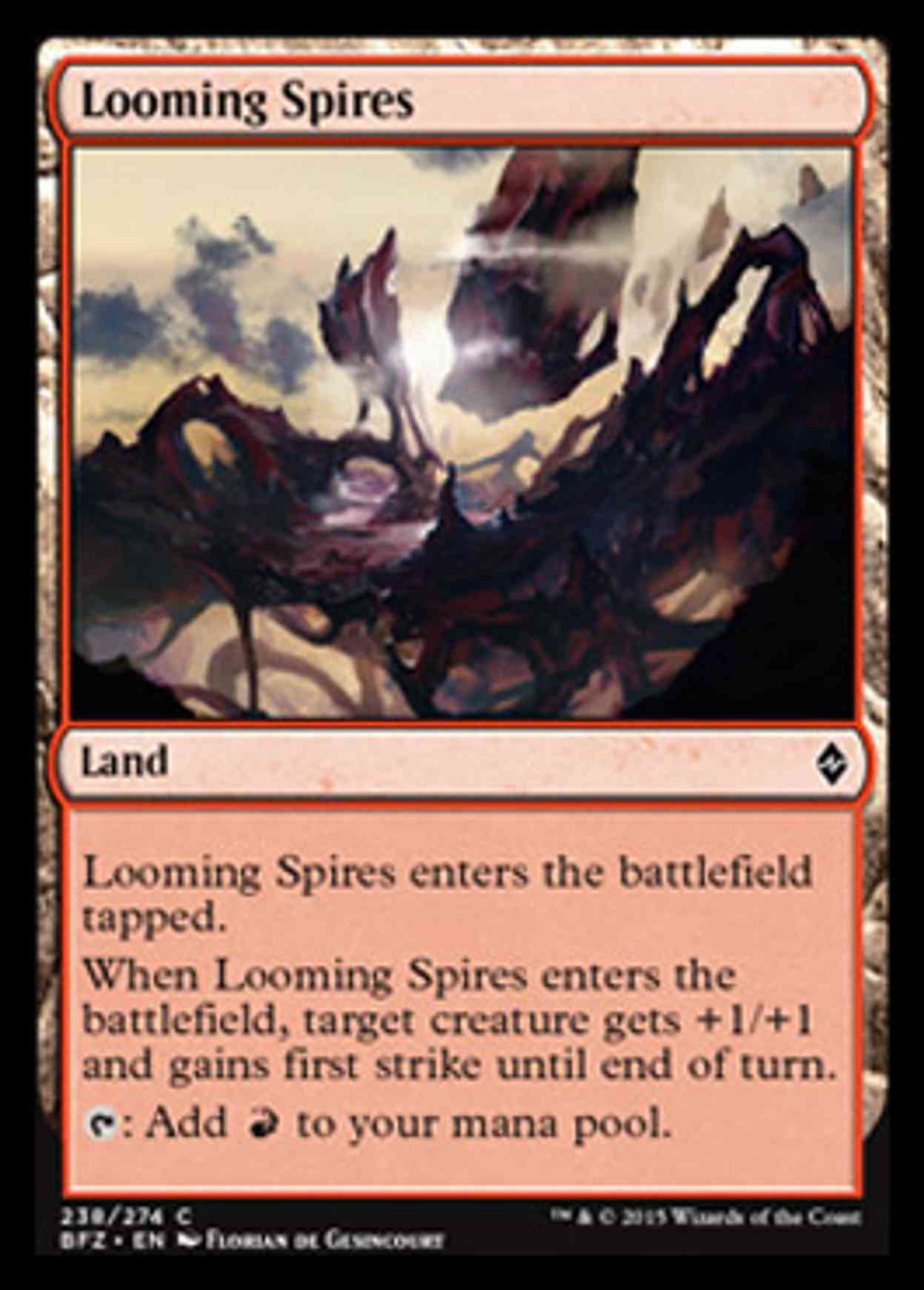 Looming Spires magic card front