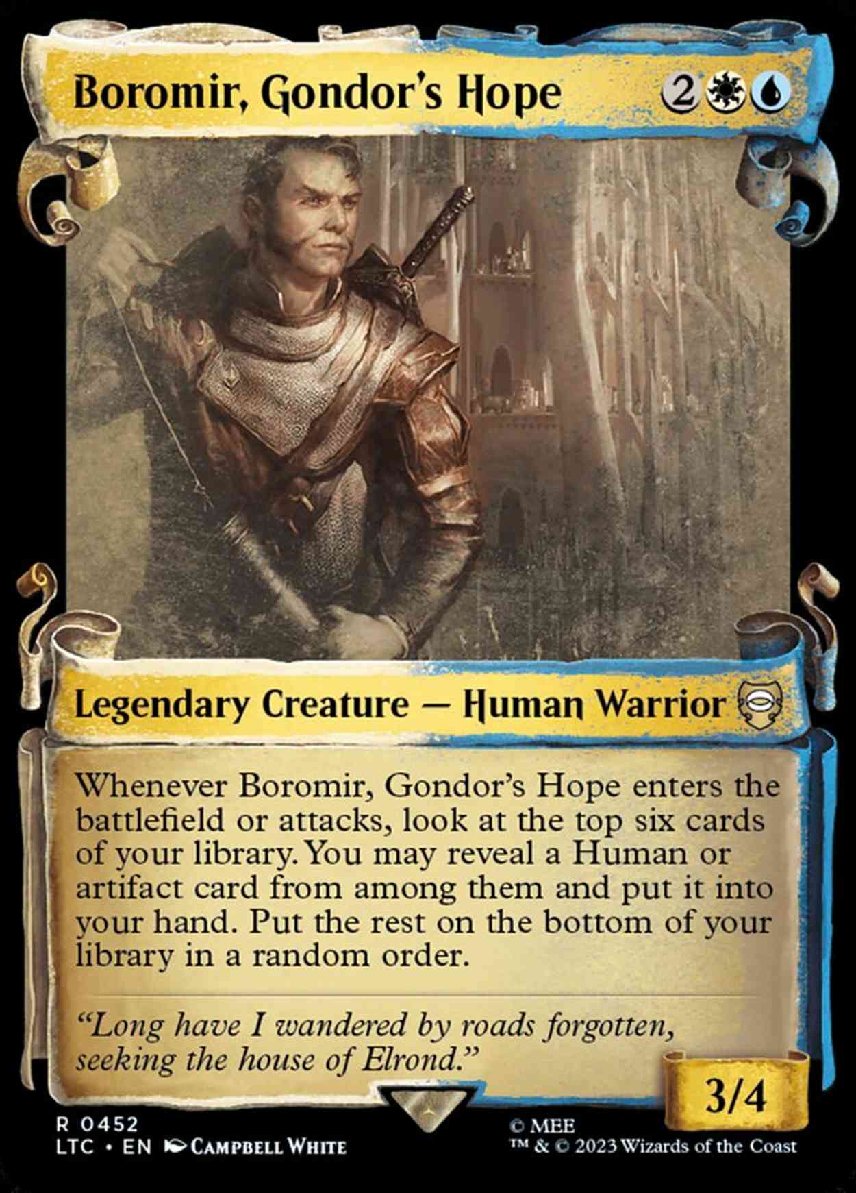 Boromir, Gondor's Hope (Showcase Scrolls) magic card front