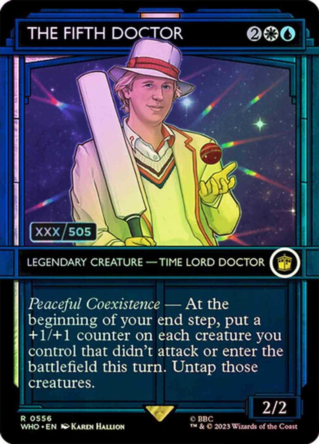 The Fifth Doctor (Serial Numbered) magic card front