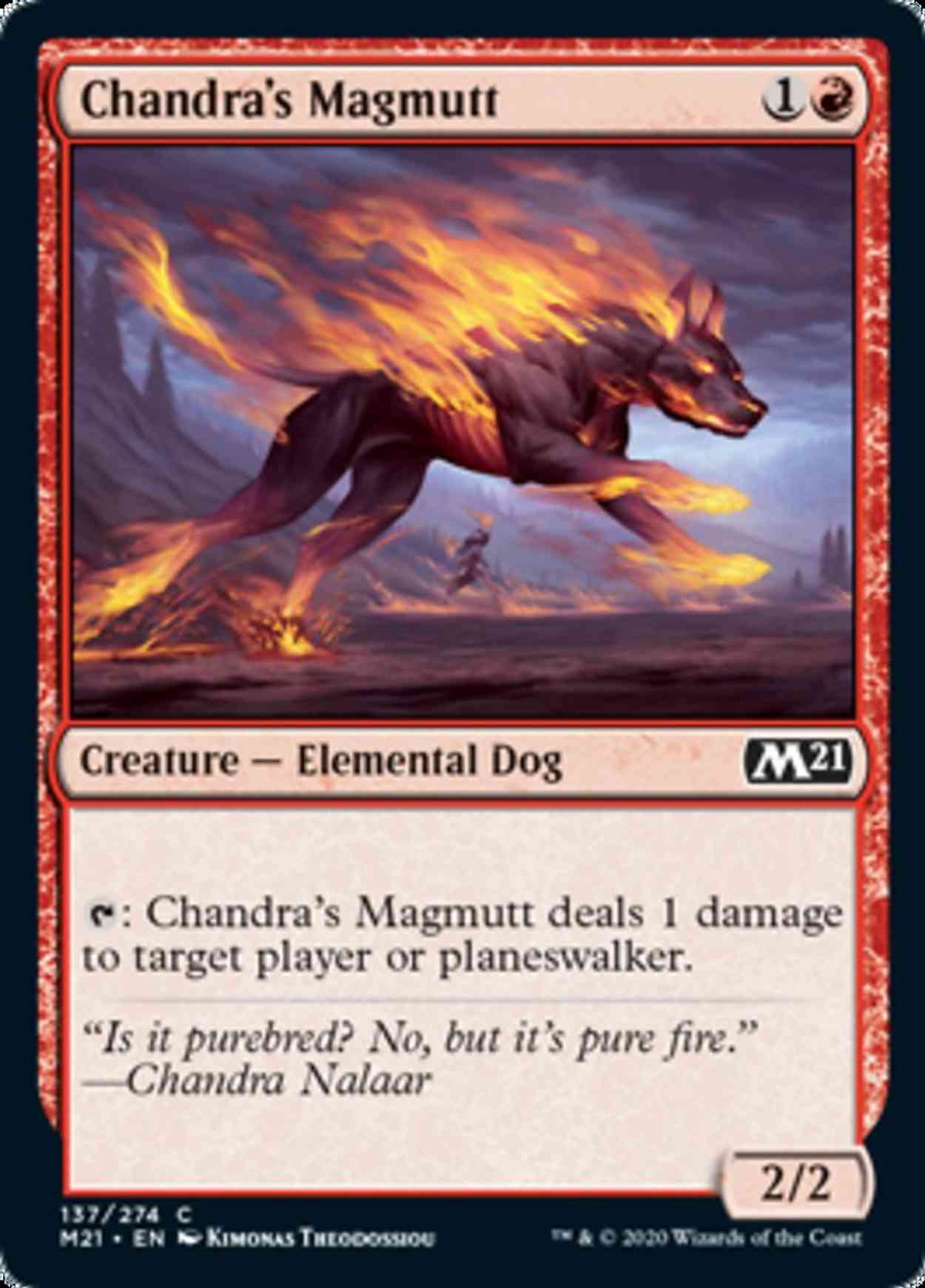 Chandra's Magmutt magic card front