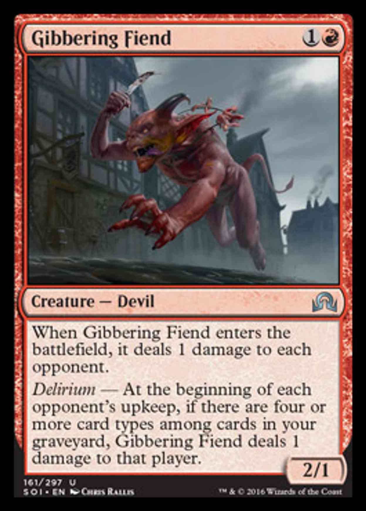 Gibbering Fiend magic card front