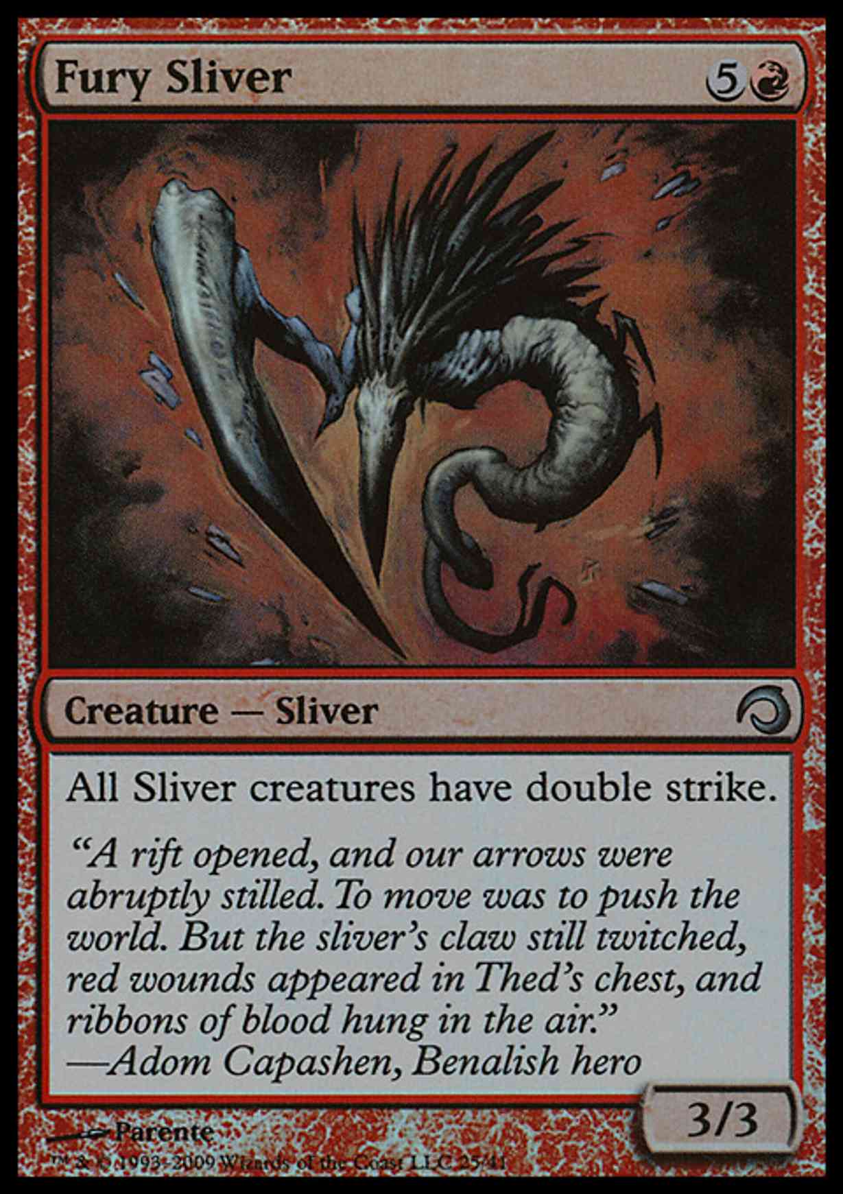 Fury Sliver magic card front