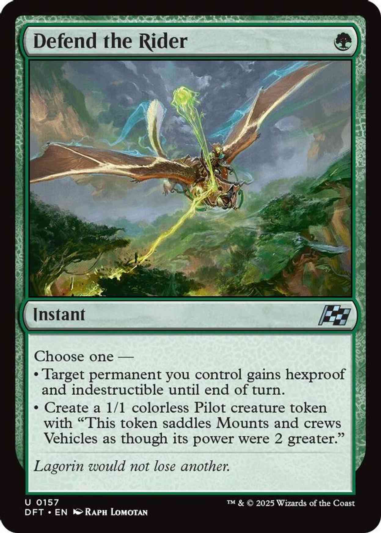 Defend the Rider magic card front