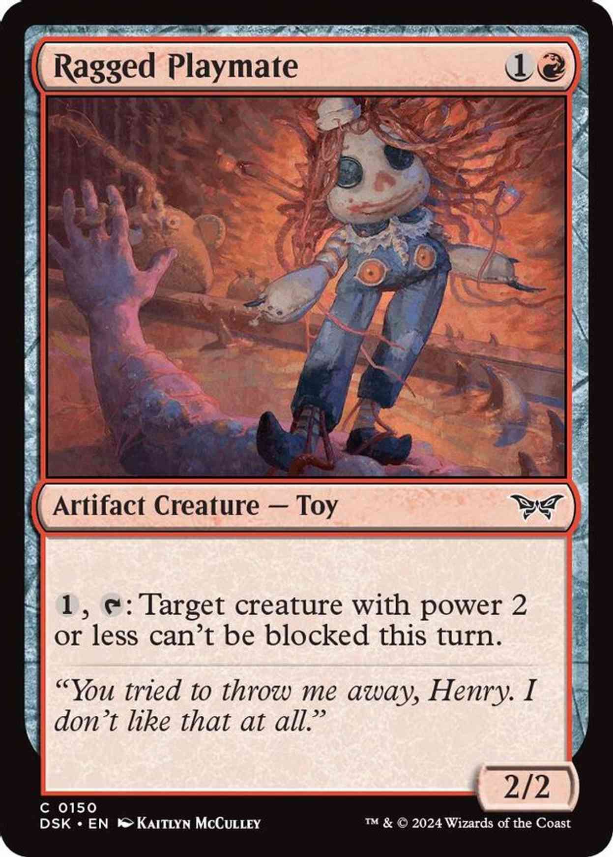 Ragged Playmate magic card front