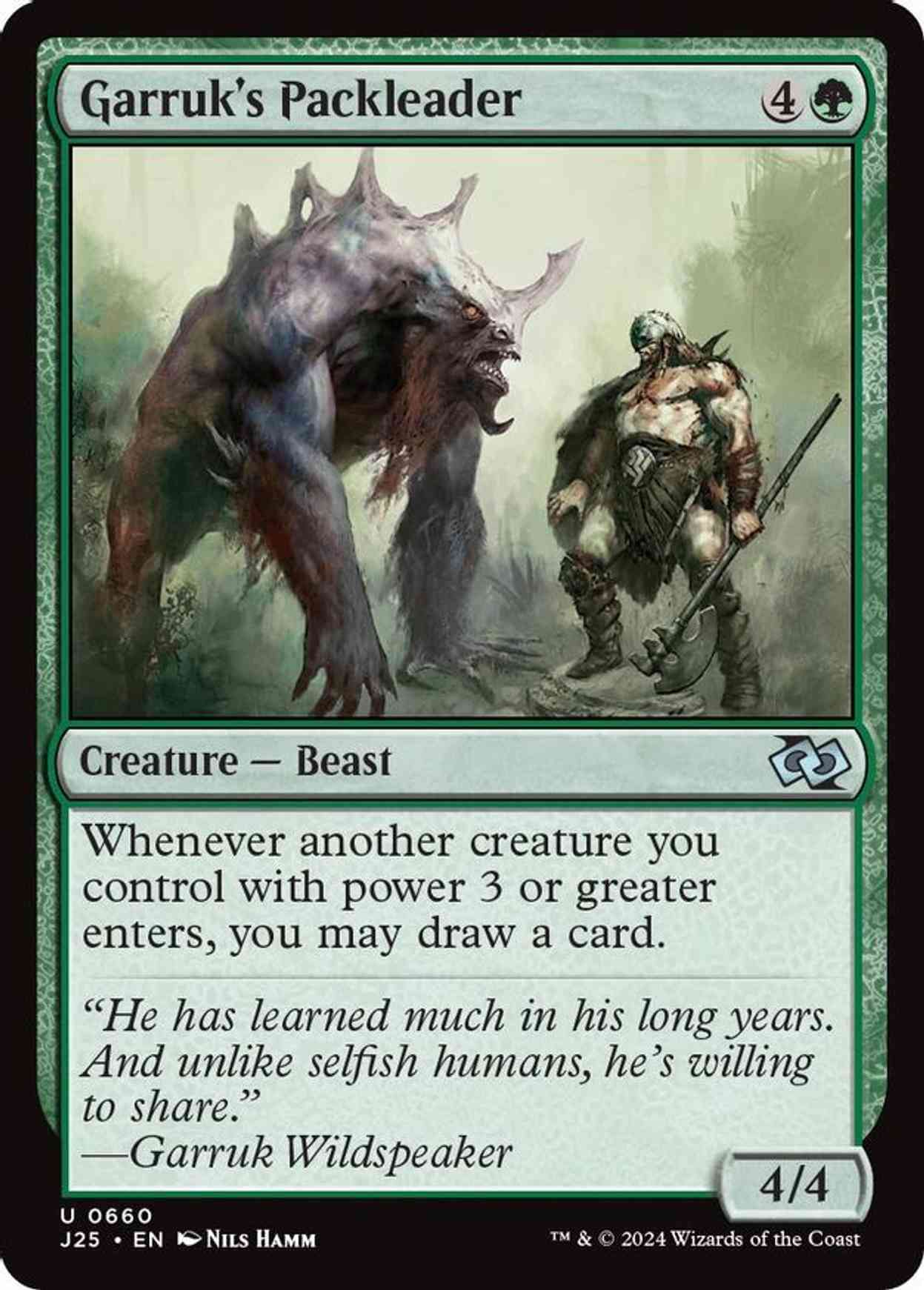 Garruk's Packleader magic card front