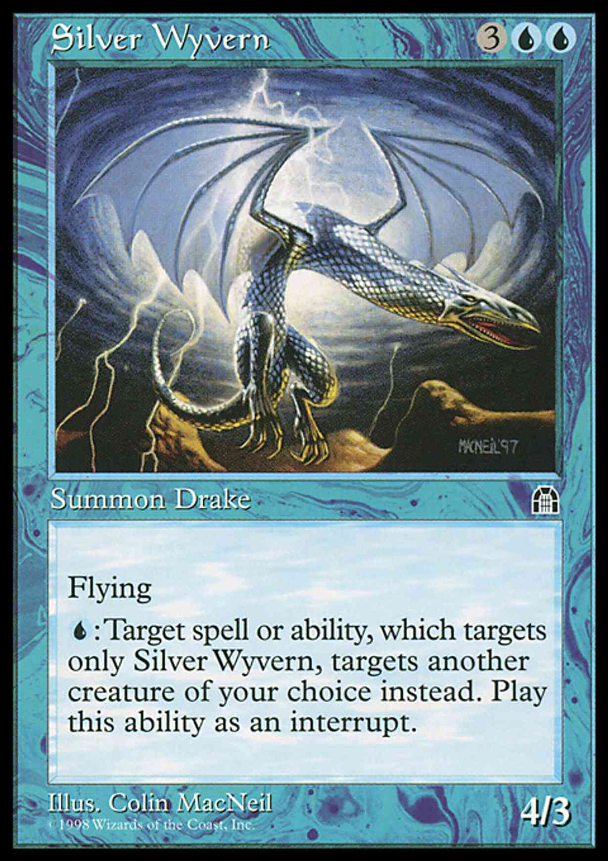 Silver Wyvern magic card front