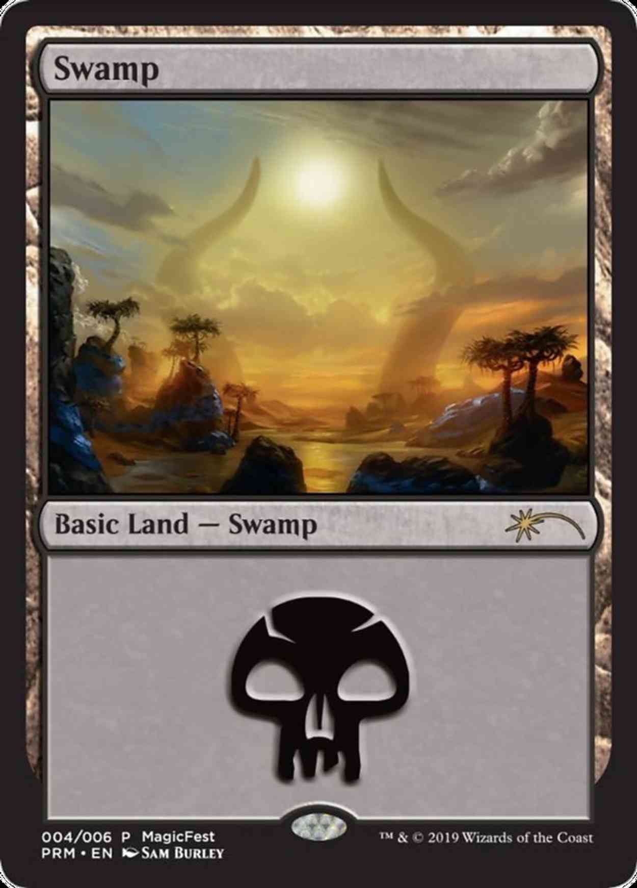 Swamp (2019) magic card front