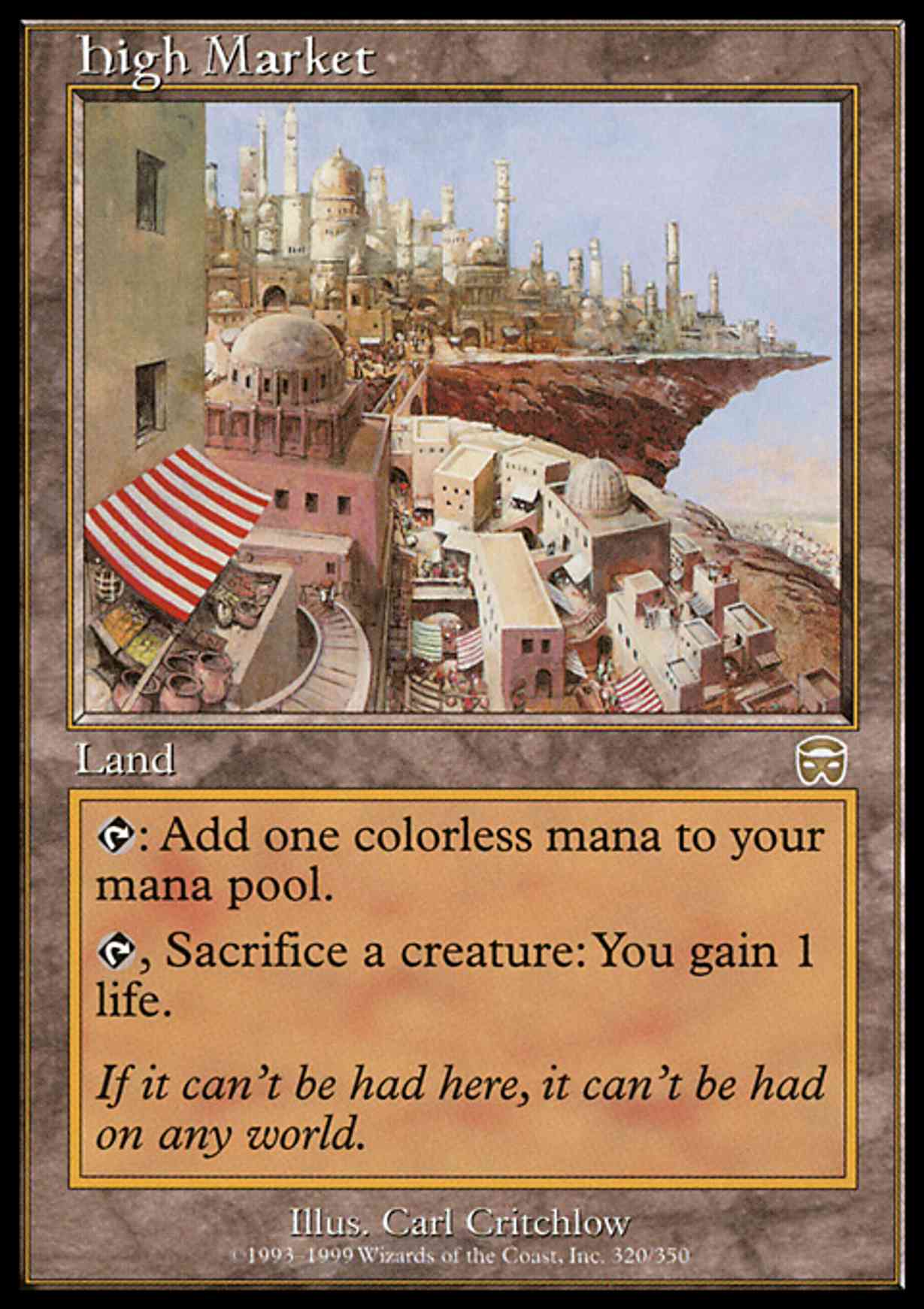High Market magic card front
