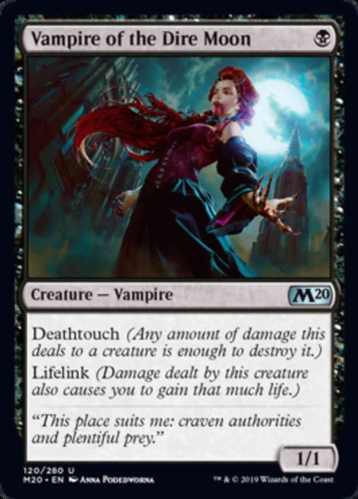 Vampire of the Dire Moon magic card front