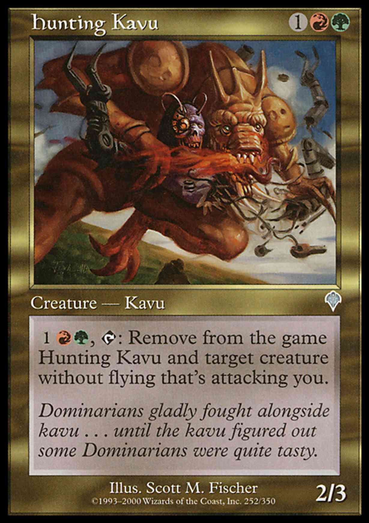 Hunting Kavu magic card front