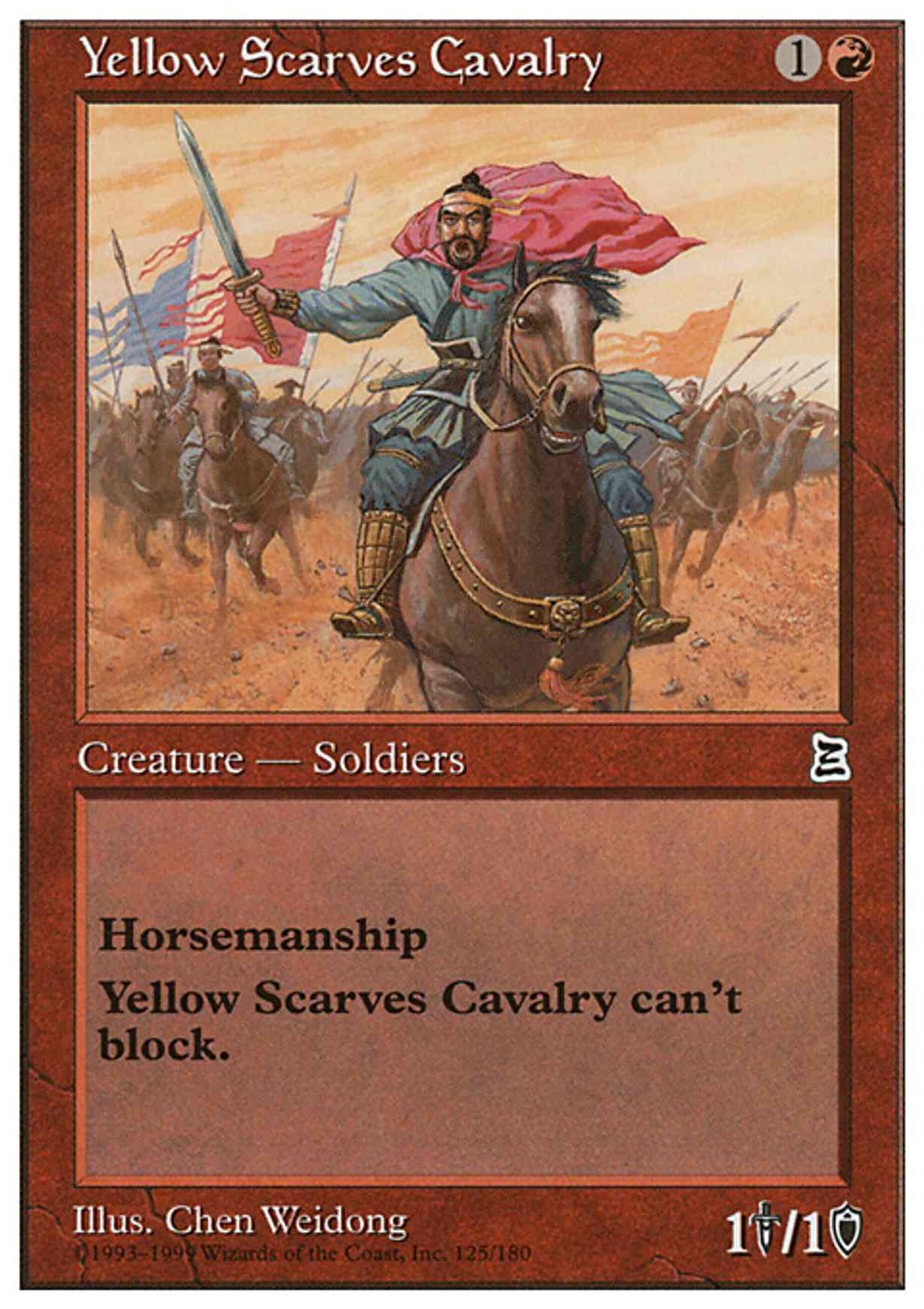 Yellow Scarves Cavalry magic card front