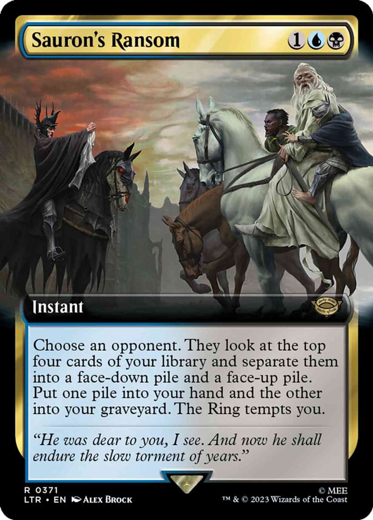 Sauron's Ransom (Extended Art) magic card front