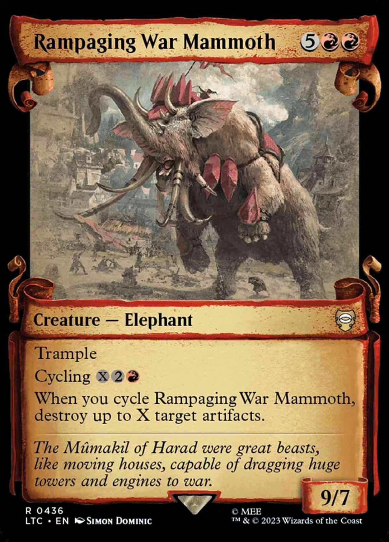 Rampaging War Mammoth (Showcase Scrolls) magic card front