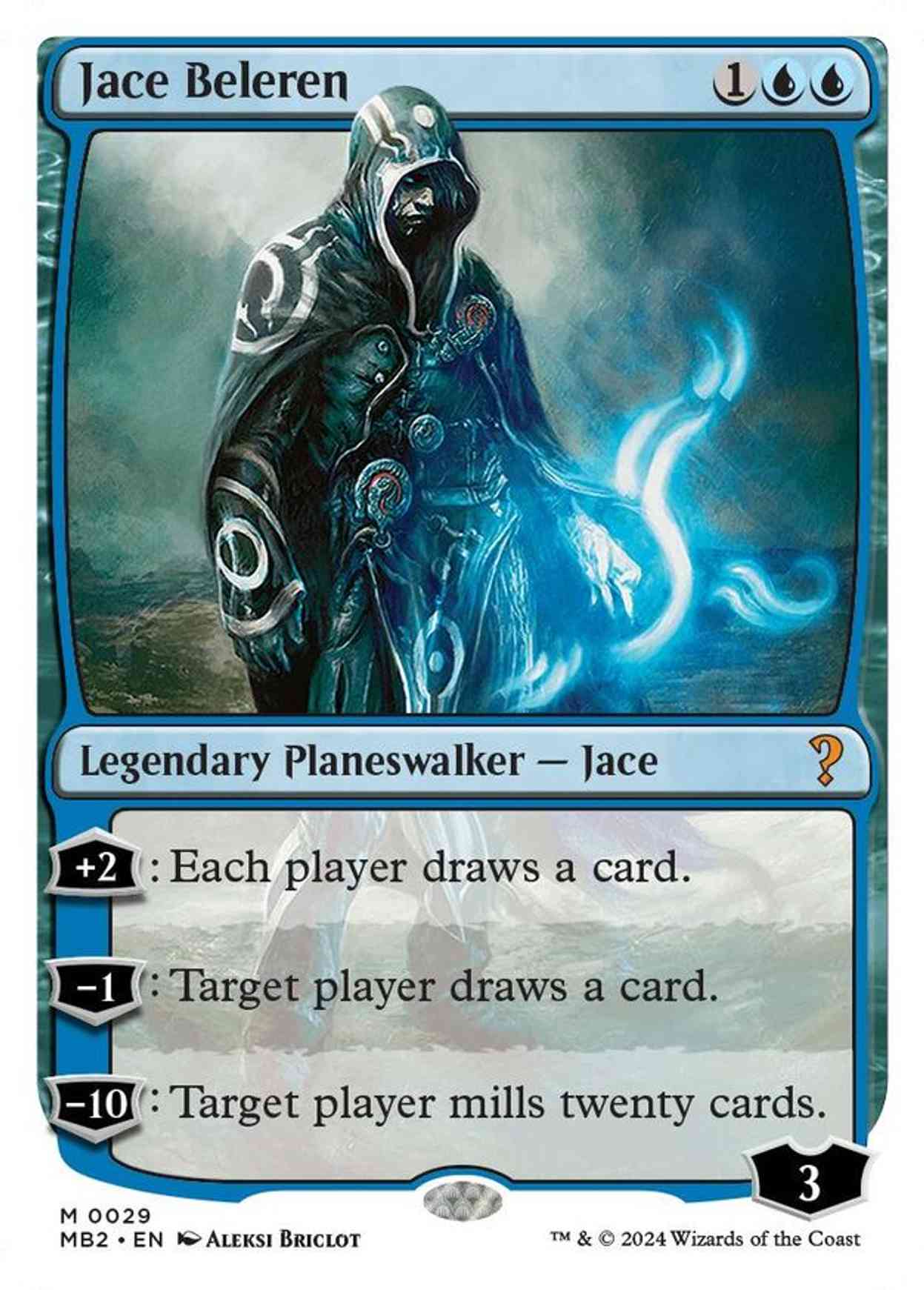 Jace Beleren (White Border) magic card front