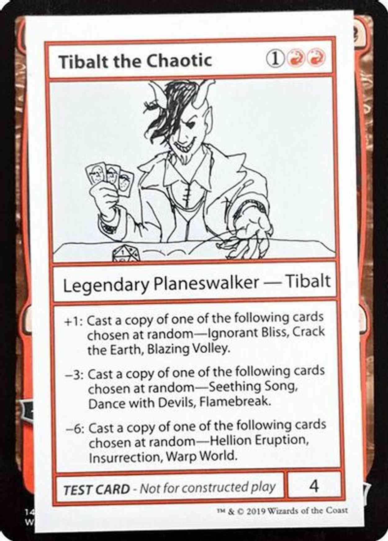 Tibalt the Chaotic (No PW Symbol) magic card front