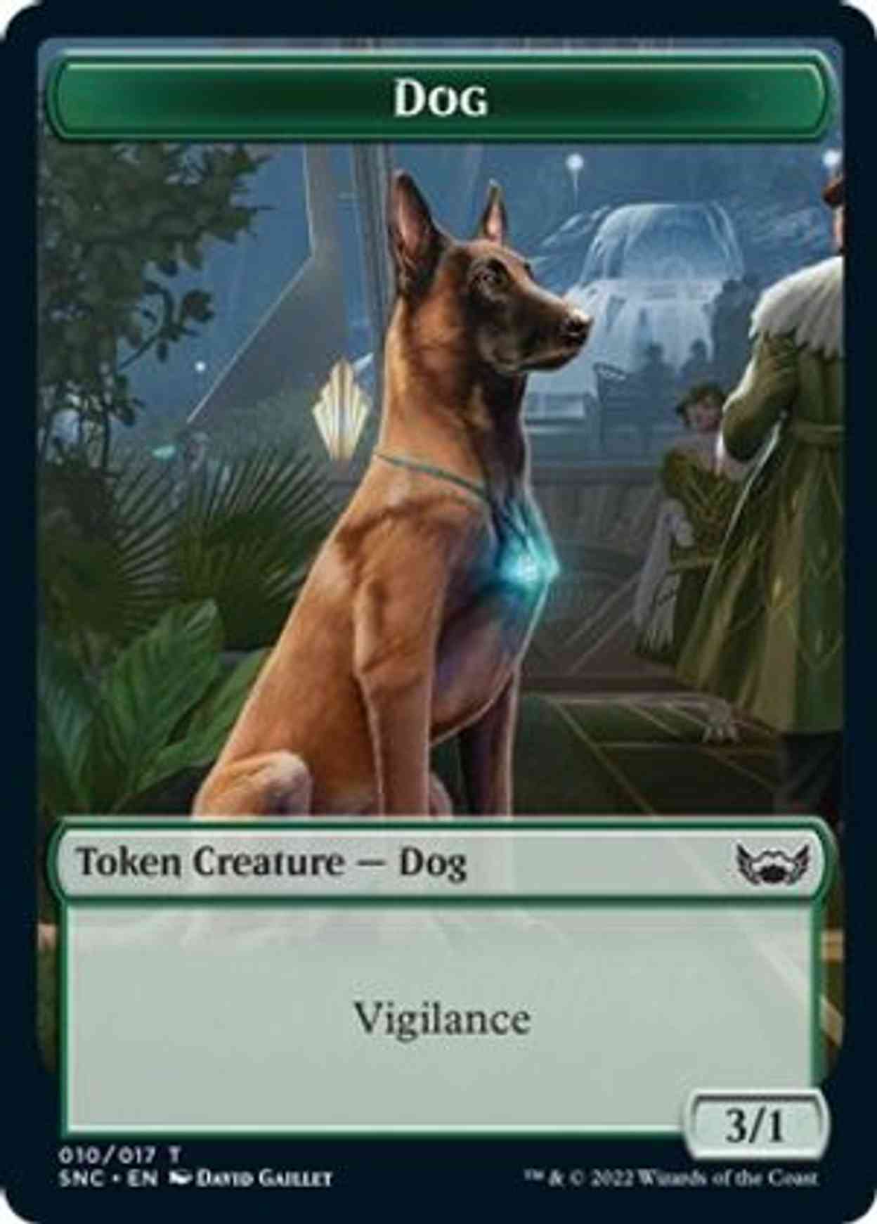 Dog Token magic card front