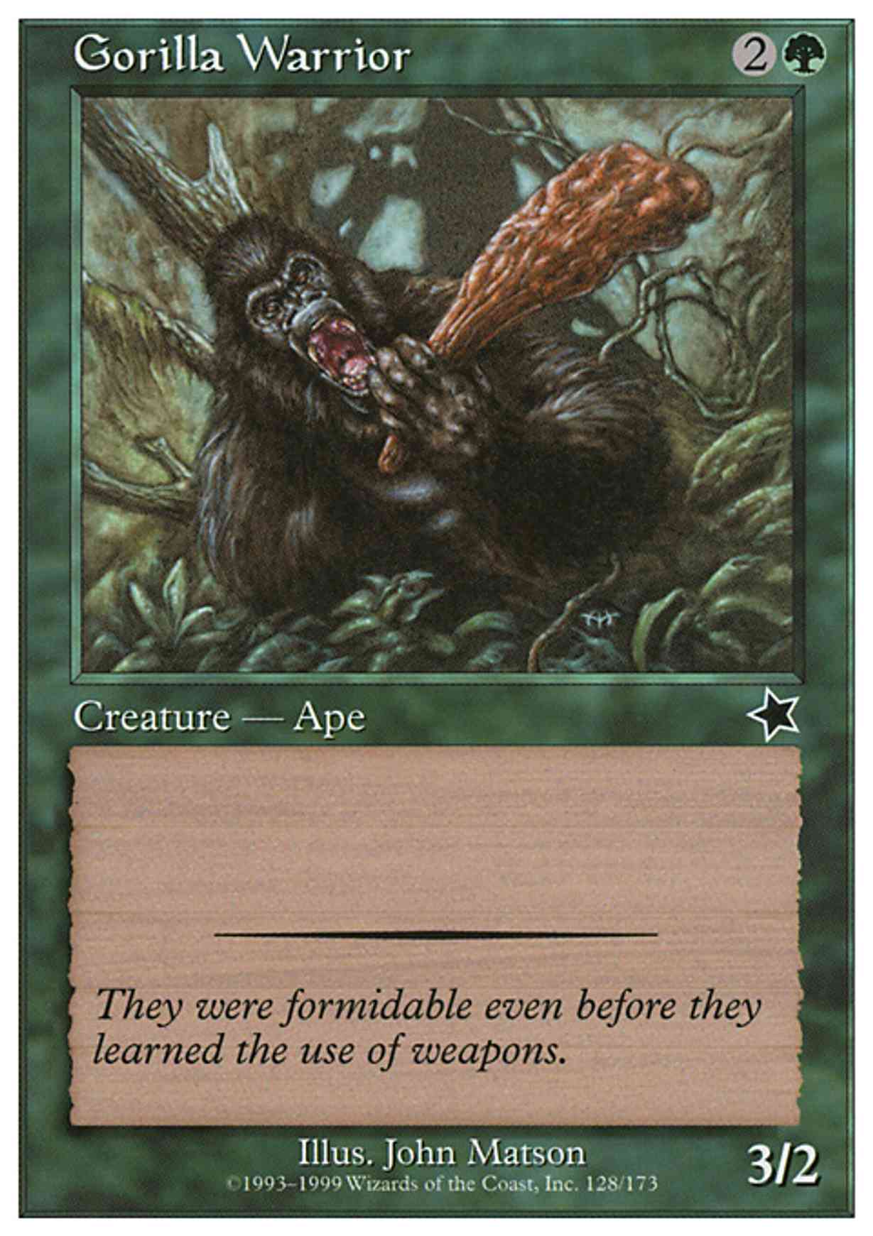 Gorilla Warrior magic card front