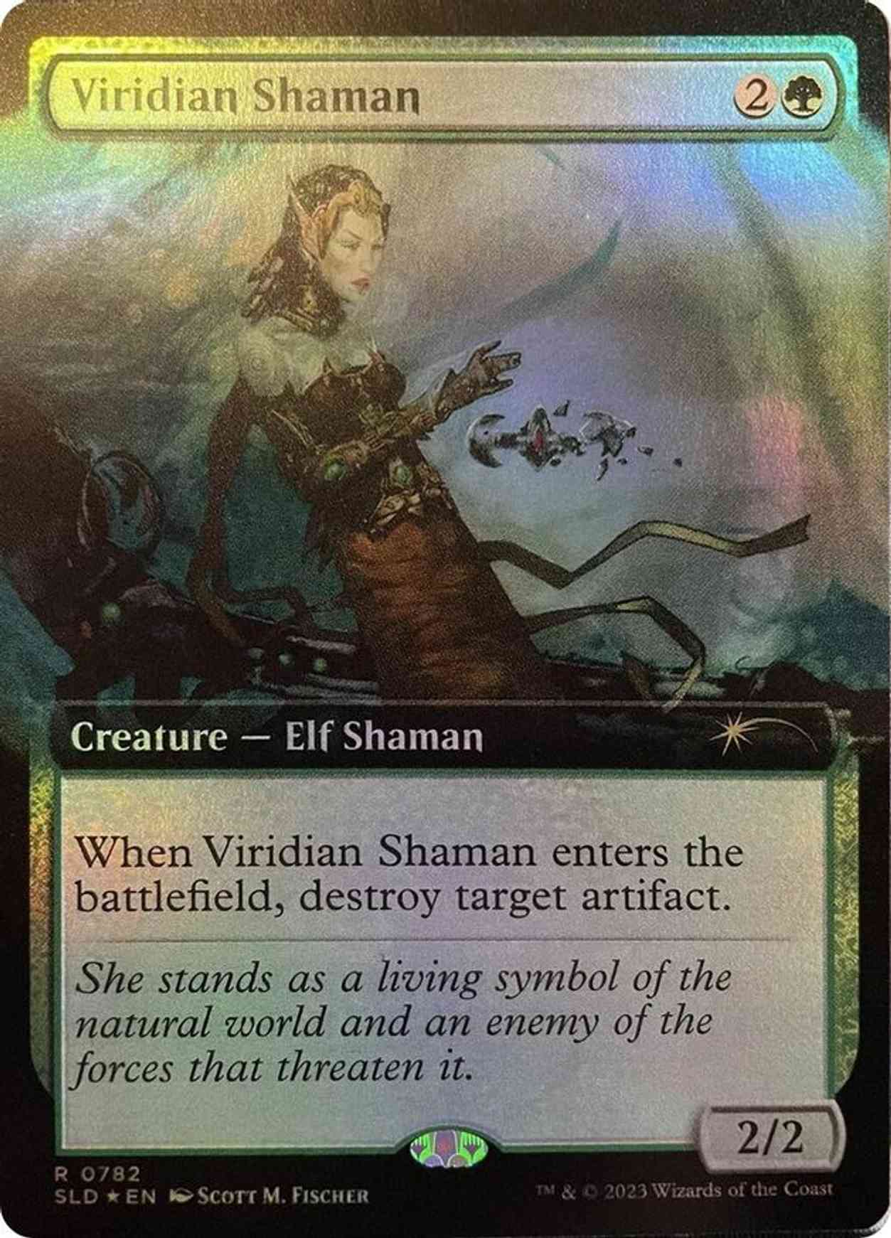 Viridian Shaman (Extended Art) magic card front