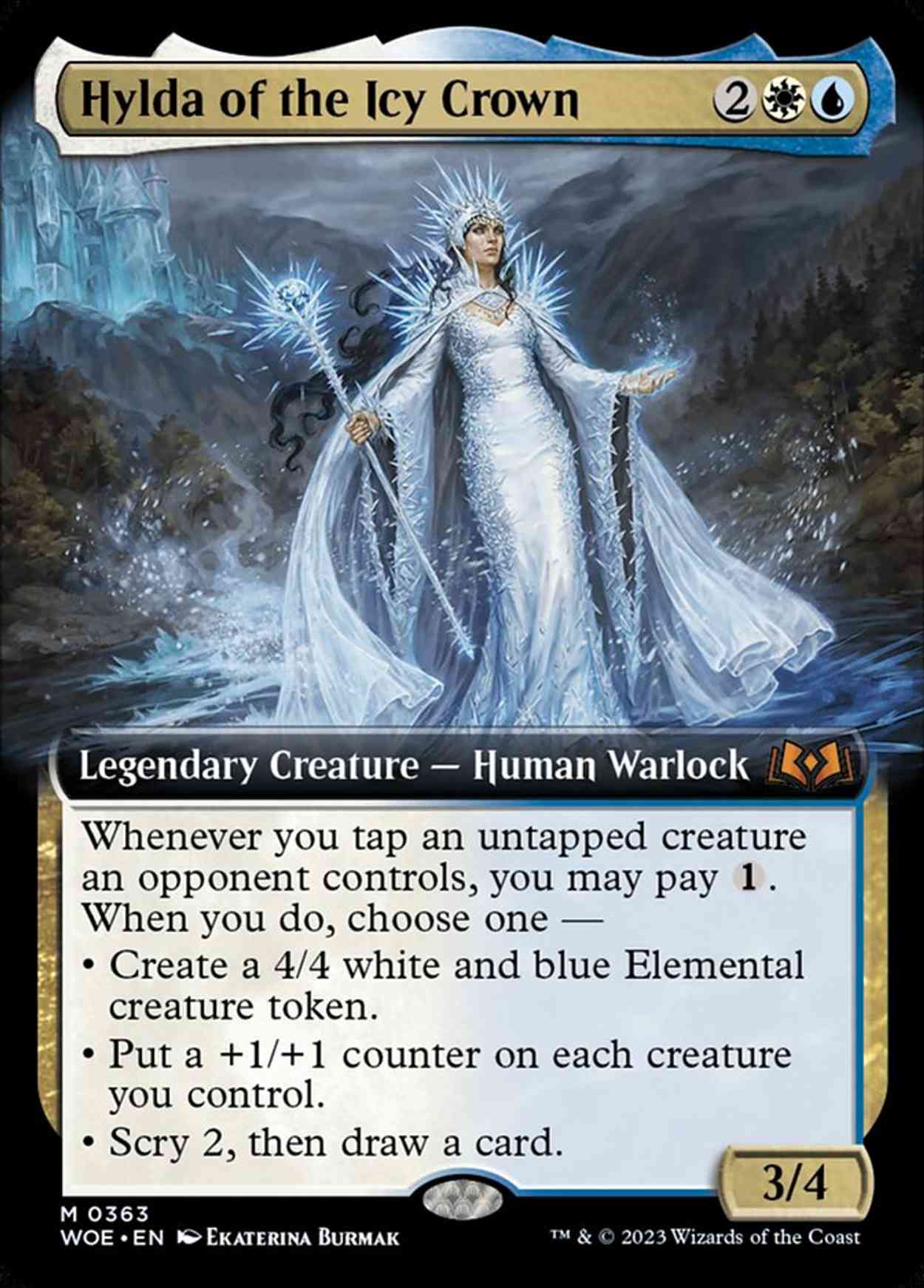 Hylda of the Icy Crown (Extended Art) magic card front