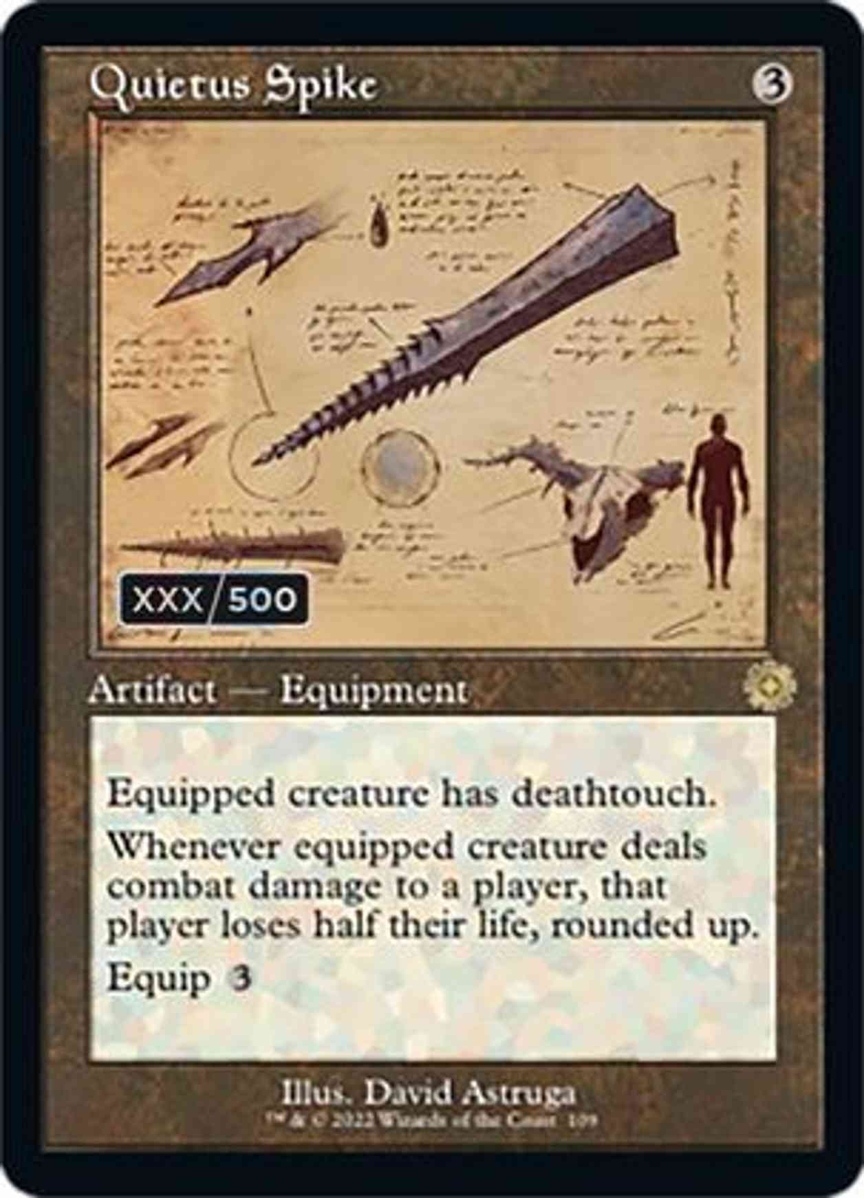 Quietus Spike (Schematic) (Serial Numbered) magic card front