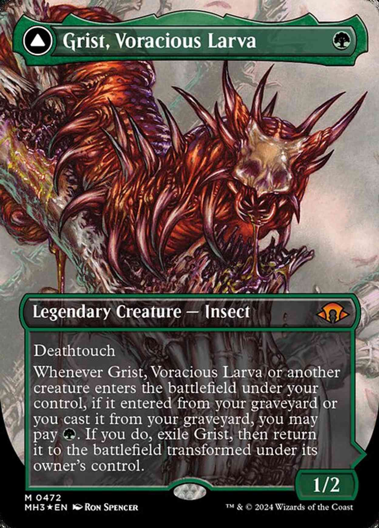 Grist, Voracious Larva (Borderless) (Textured Foil) magic card front