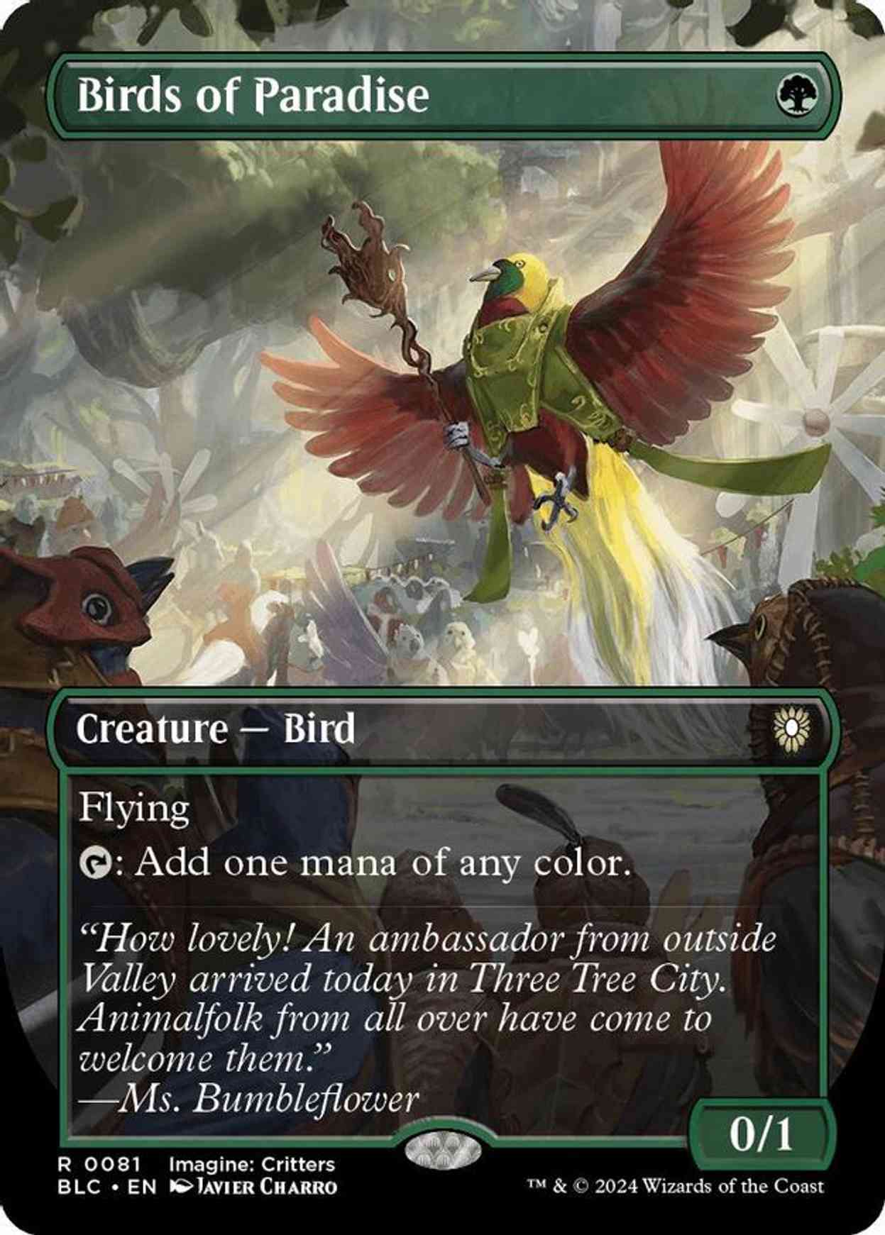 Birds of Paradise (Borderless) magic card front