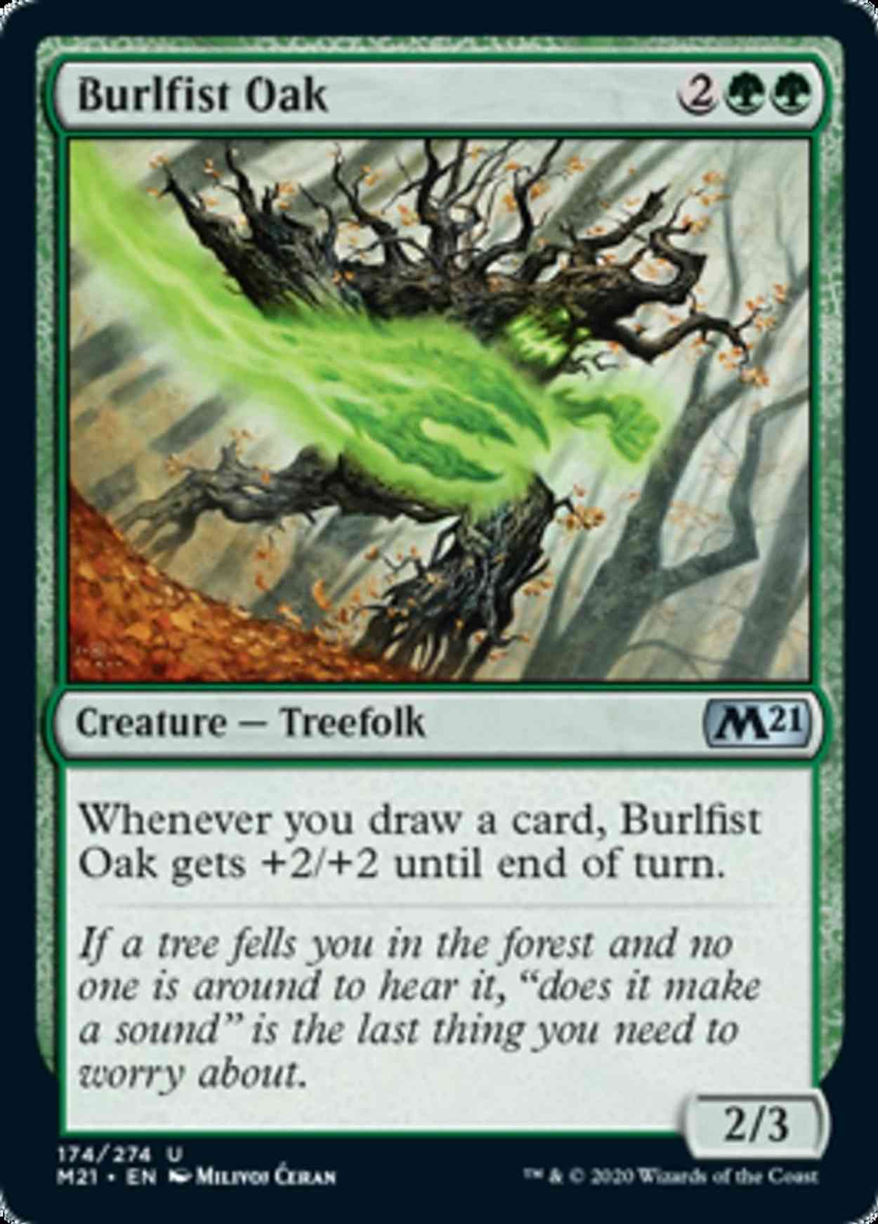 Burlfist Oak magic card front