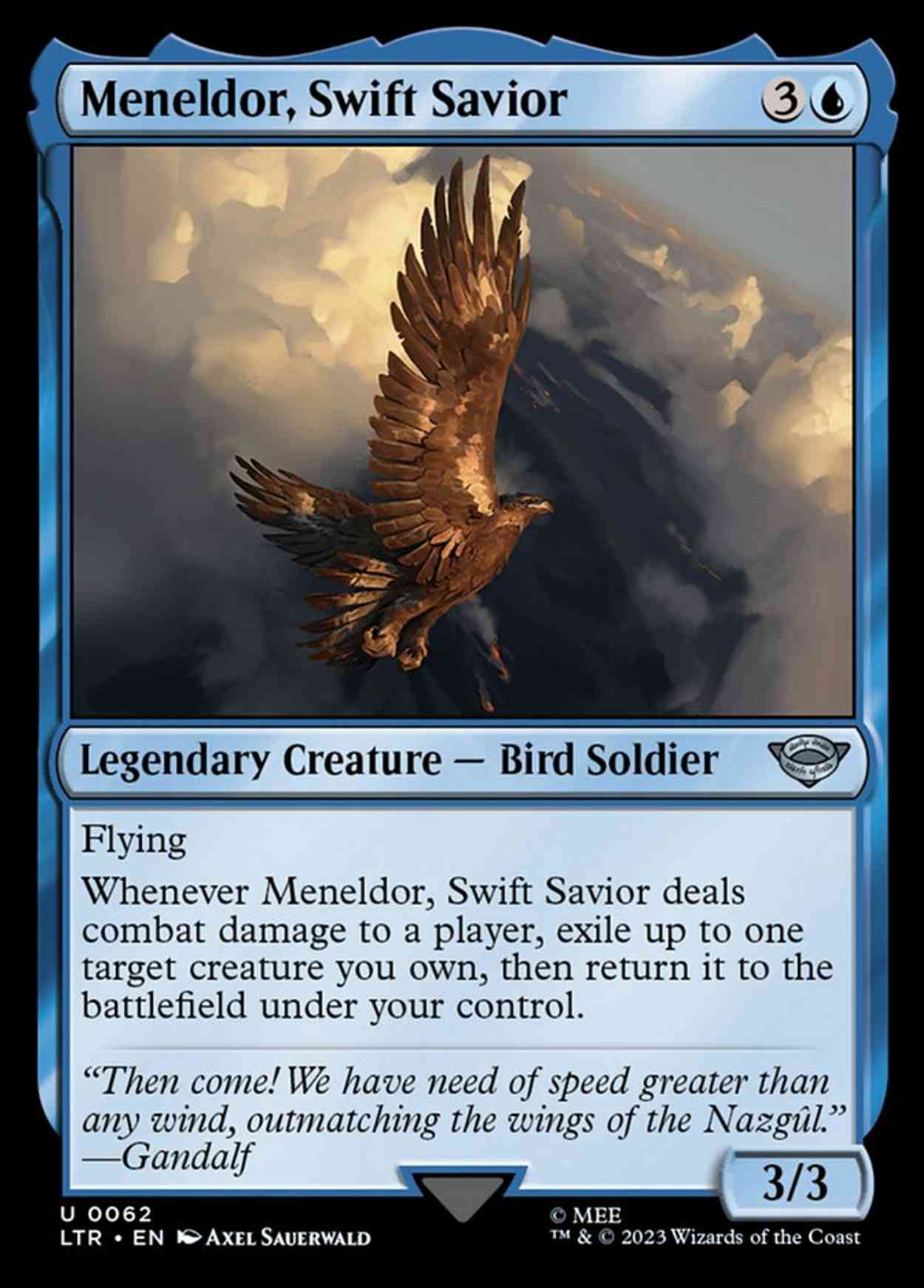 Meneldor, Swift Savior magic card front