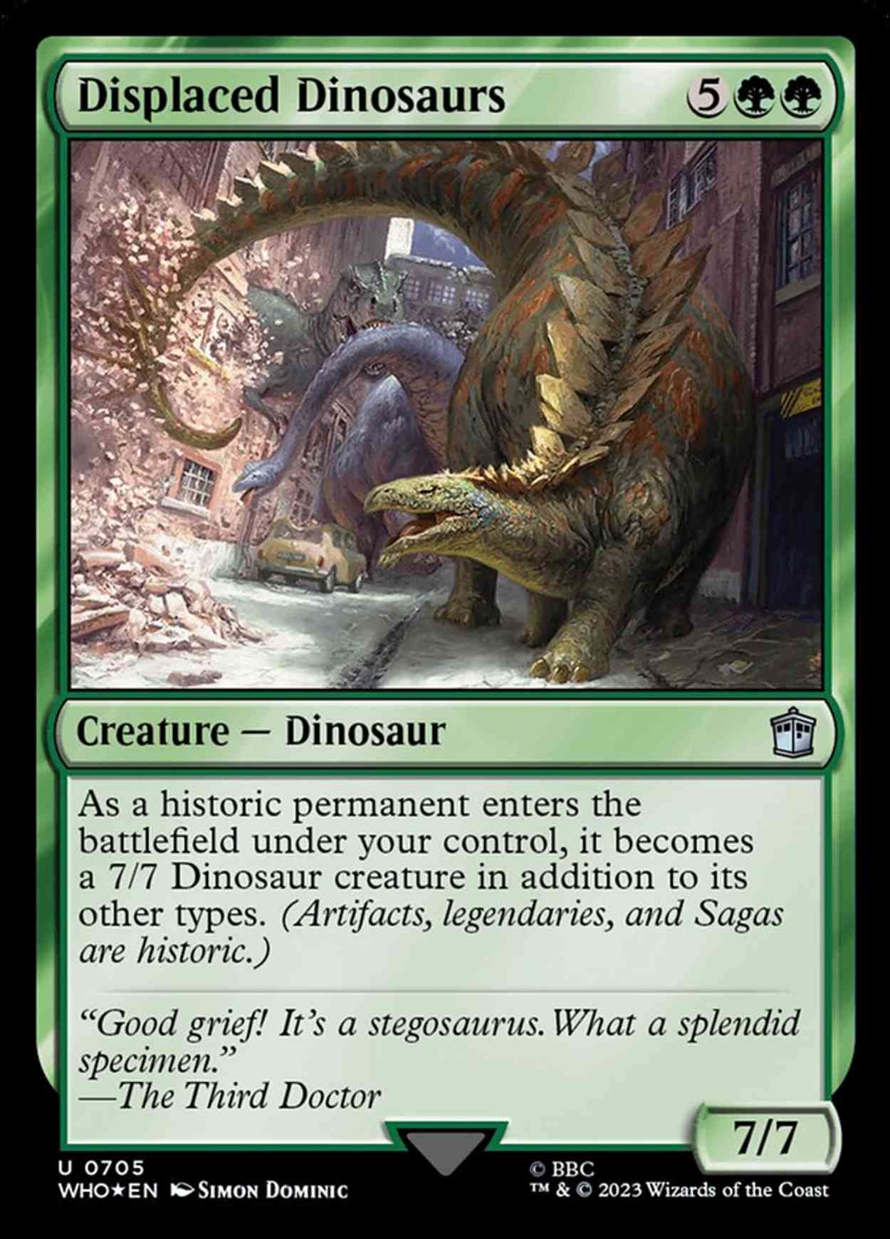 Displaced Dinosaurs (Surge Foil) magic card front