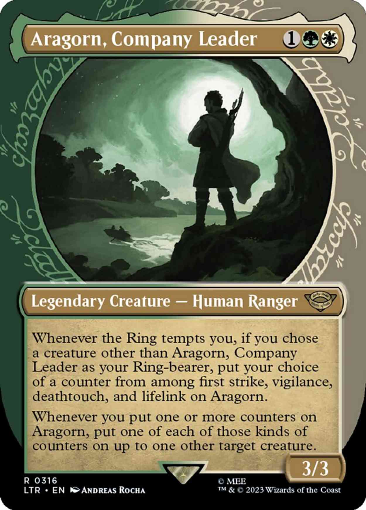 Aragorn, Company Leader (Showcase) magic card front