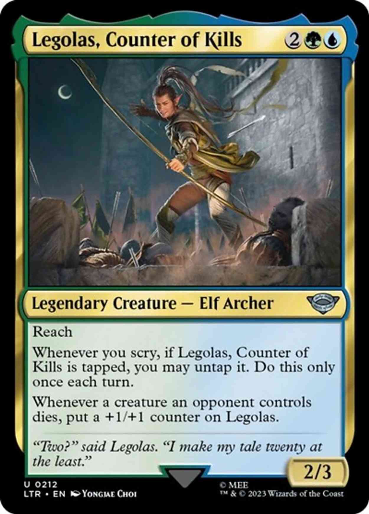 Legolas, Counter of Kills magic card front