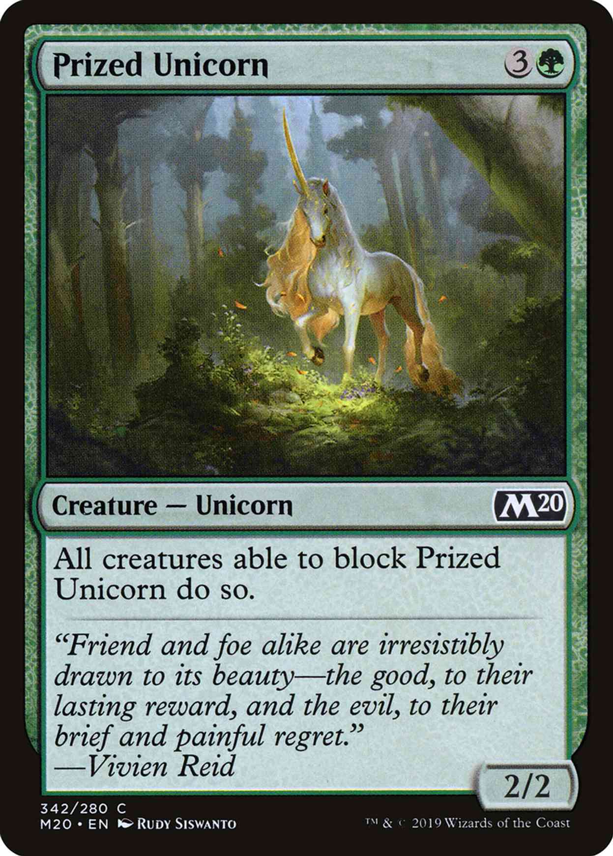 Prized Unicorn magic card front