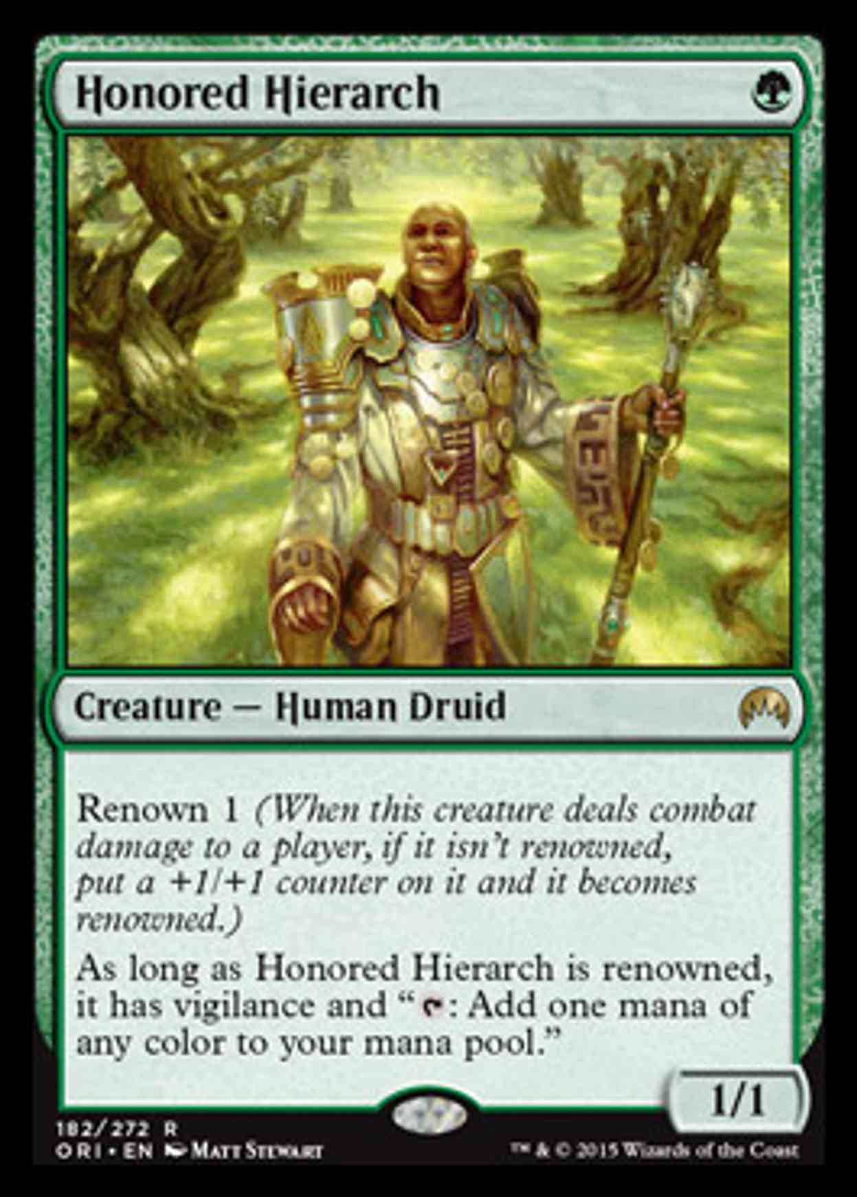 Honored Hierarch magic card front