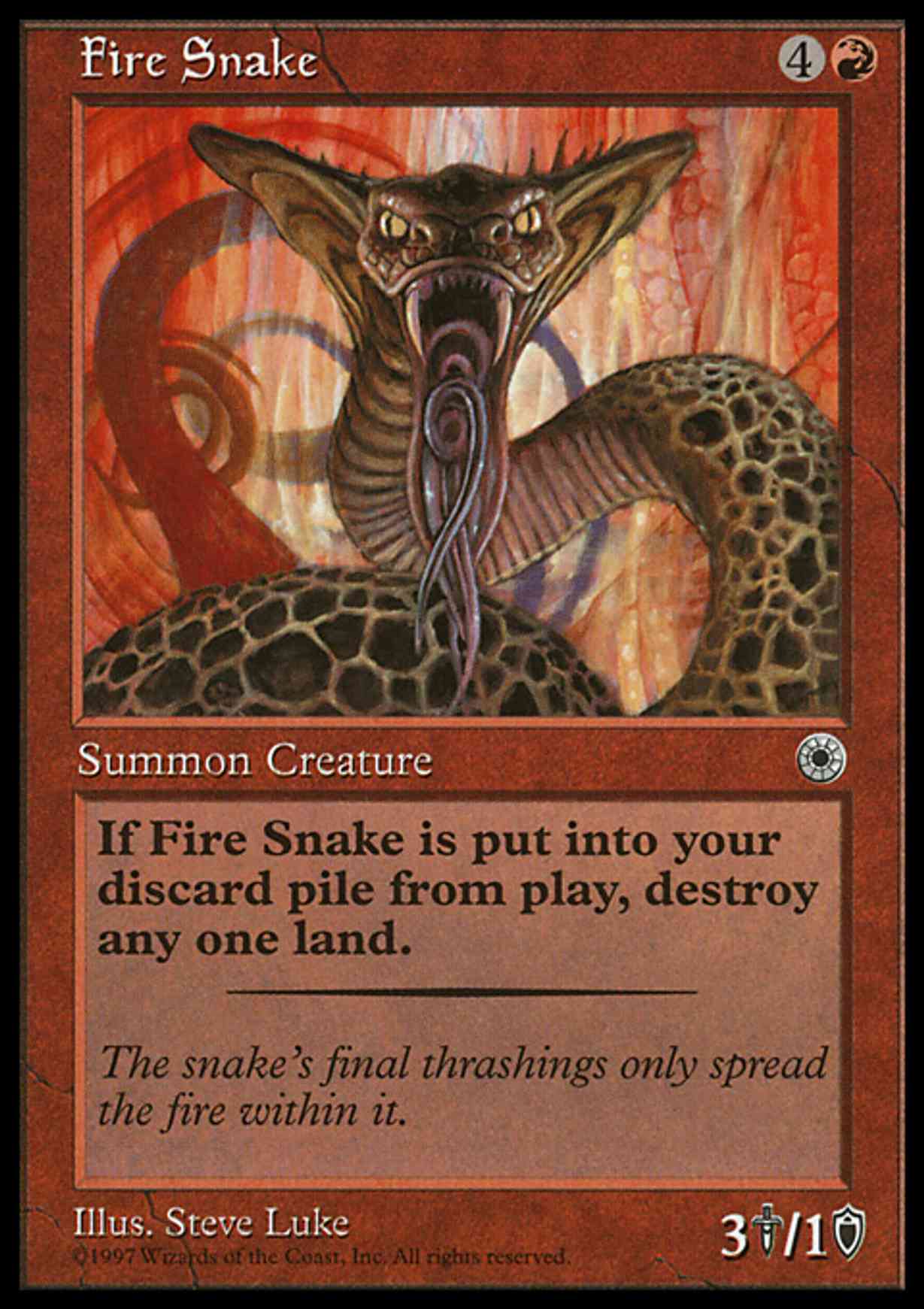 Fire Snake magic card front