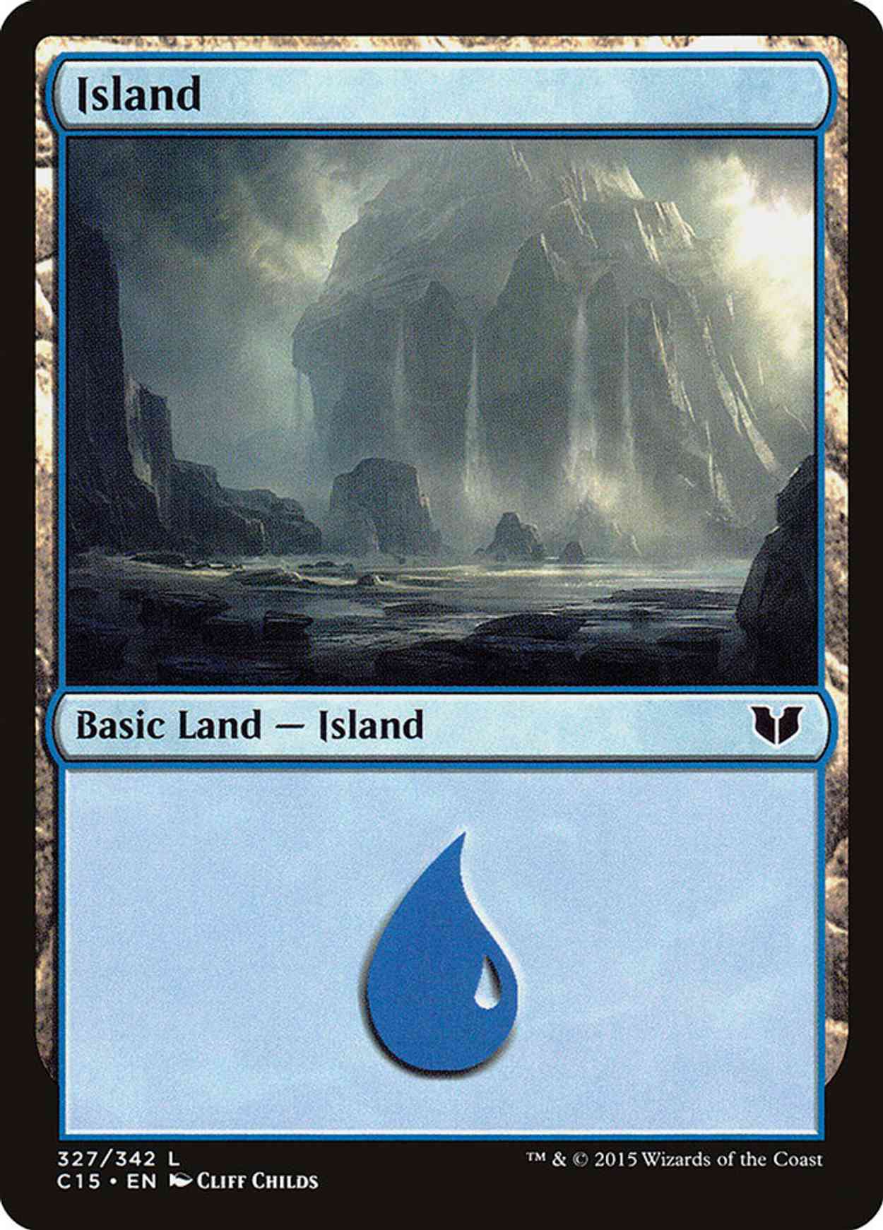 Island (327) magic card front
