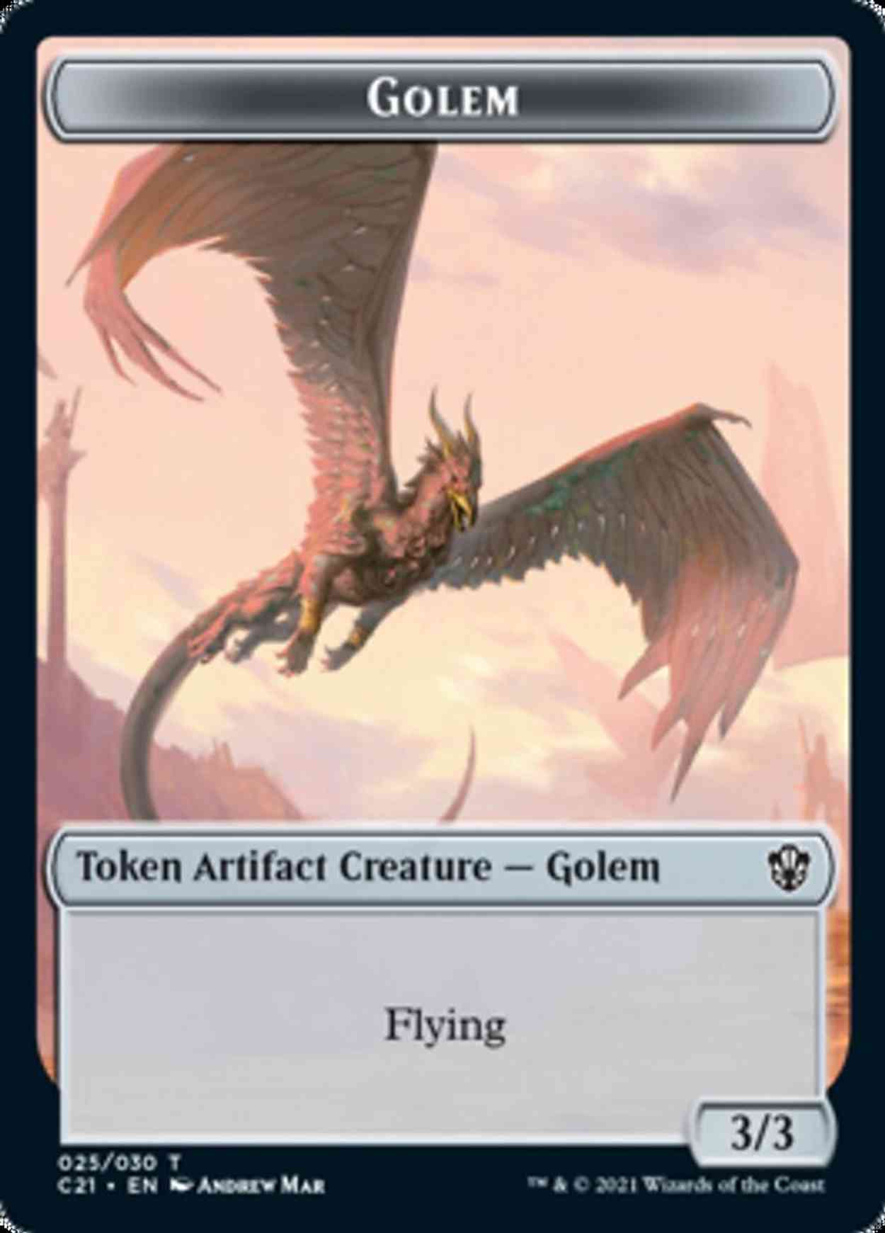 Golem (25) // Thopter Double-sided Token magic card front