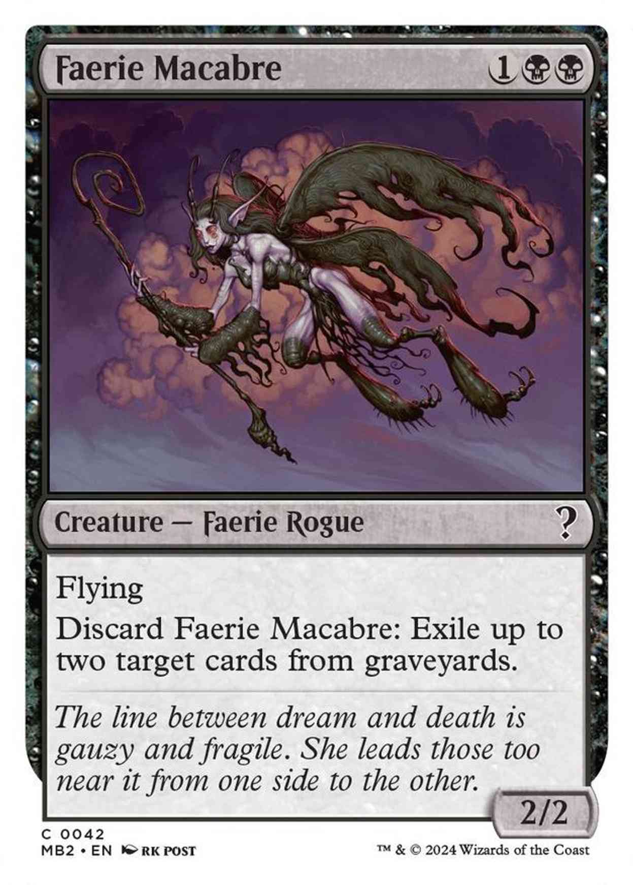 Faerie Macabre (White Border) magic card front