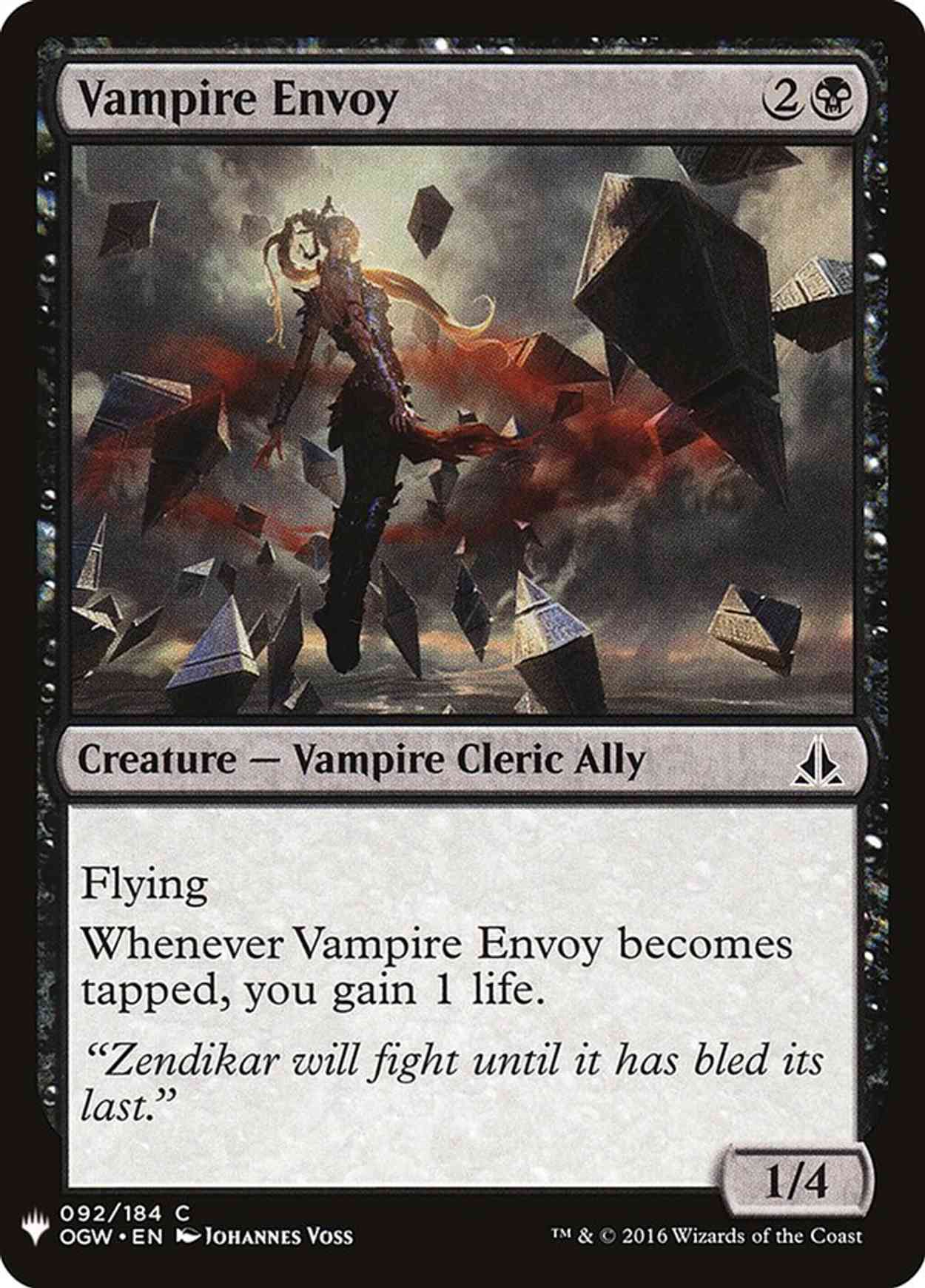Vampire Envoy magic card front