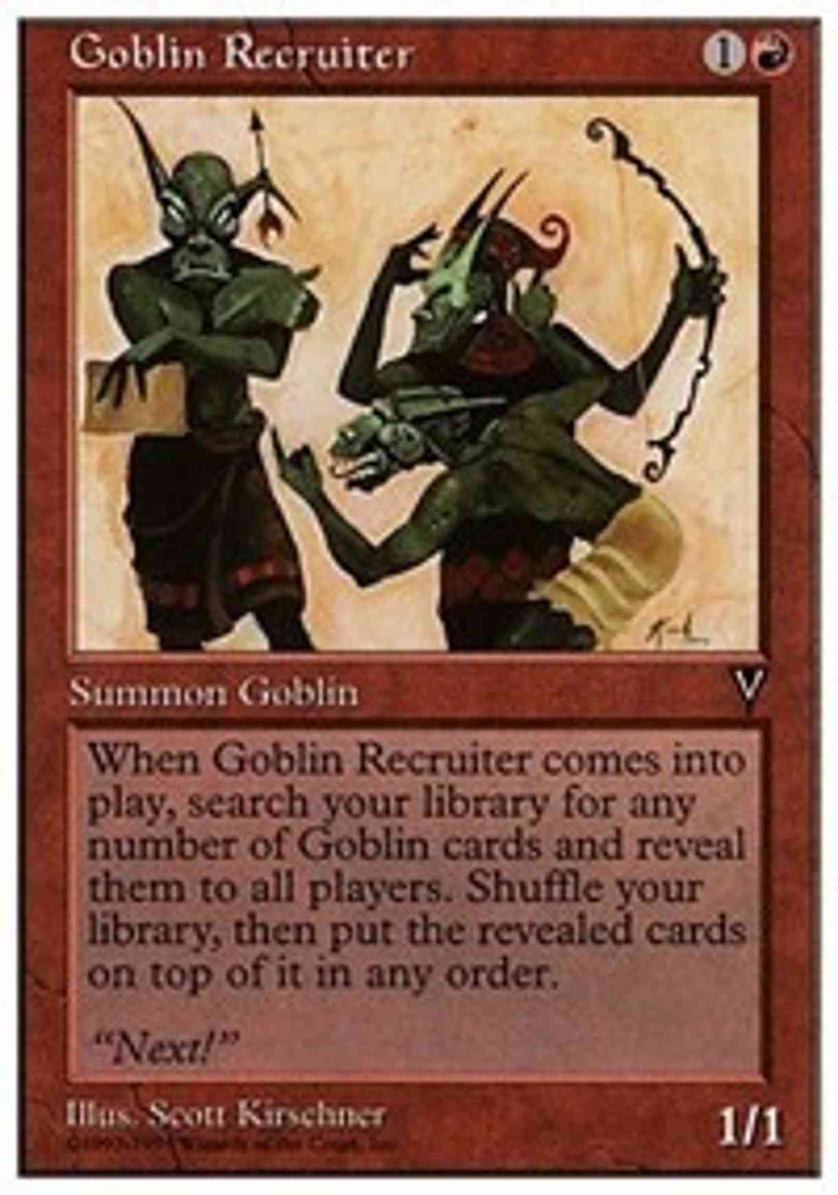 Goblin Recruiter magic card front