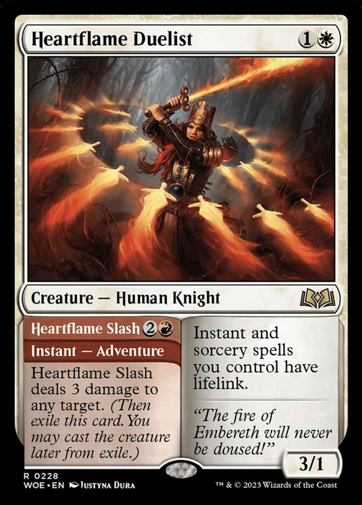 Heartflame Duelist magic card front