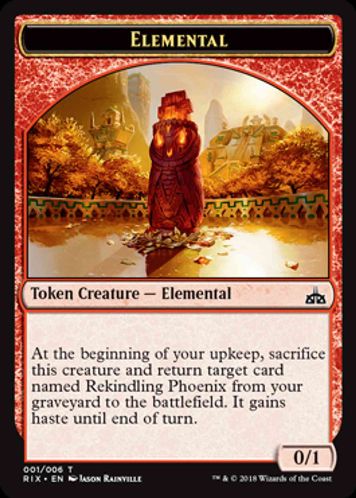Elemental Token (001) magic card front