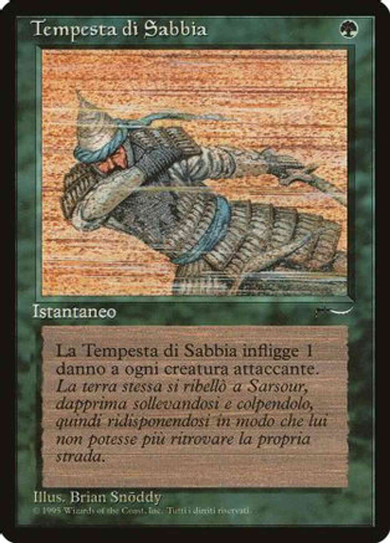 Sandstorm (Italian) - "Tempesta di Sabbia" magic card front