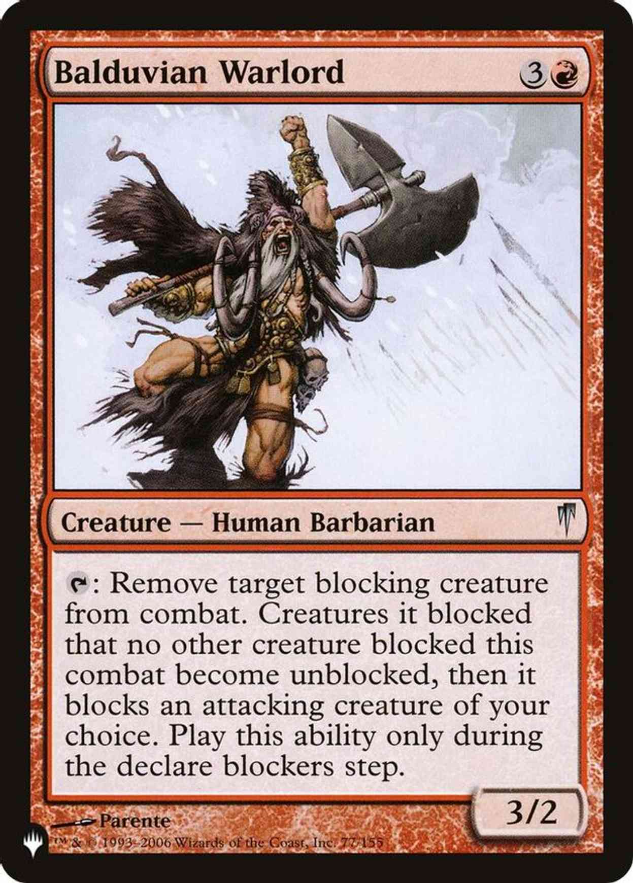 Balduvian Warlord magic card front