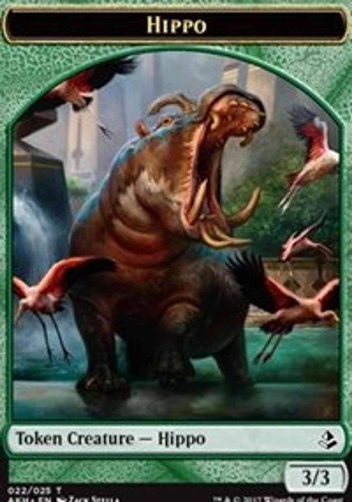 Hippo Token magic card front