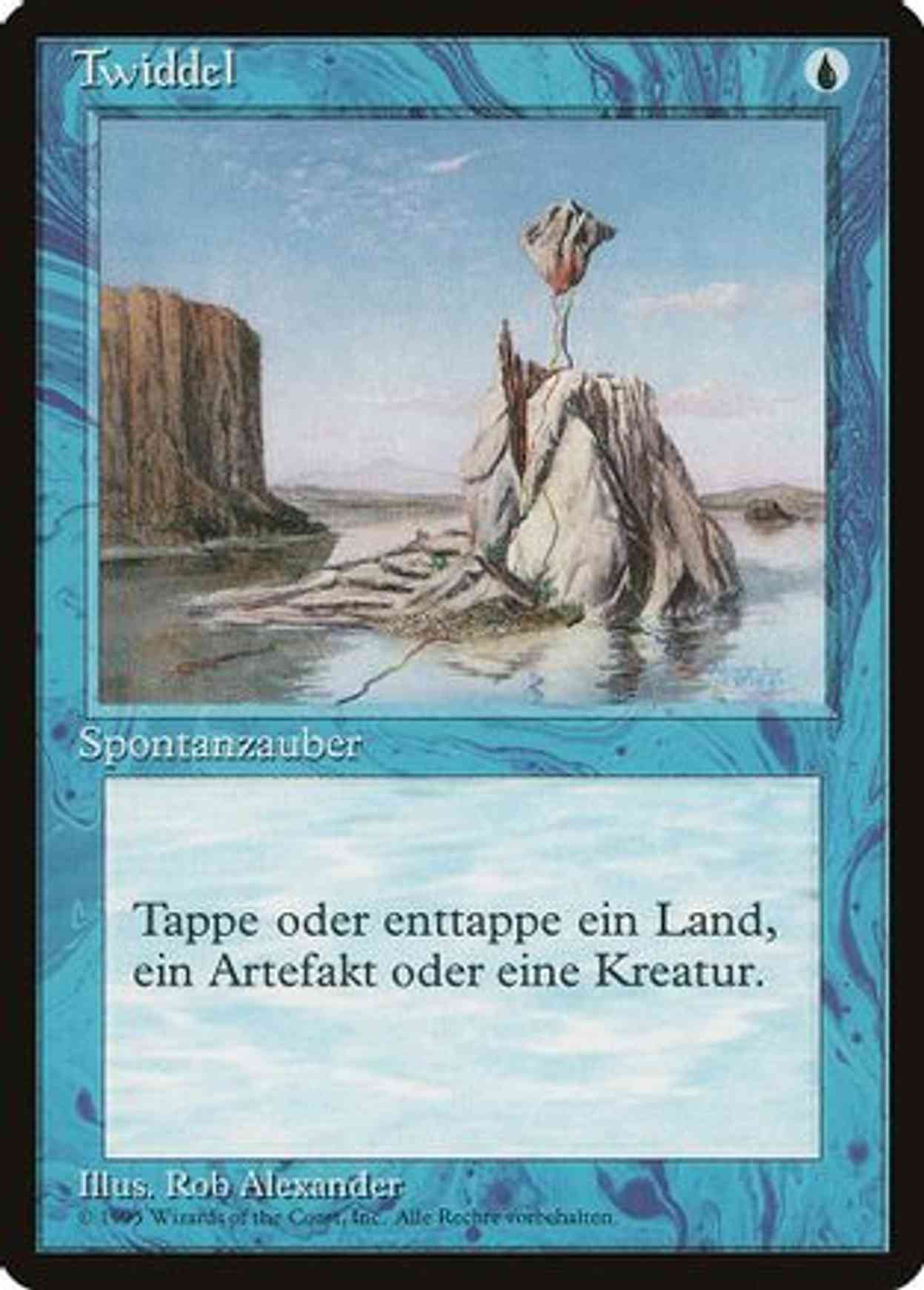 Twiddle (German) - "Twiddel" magic card front